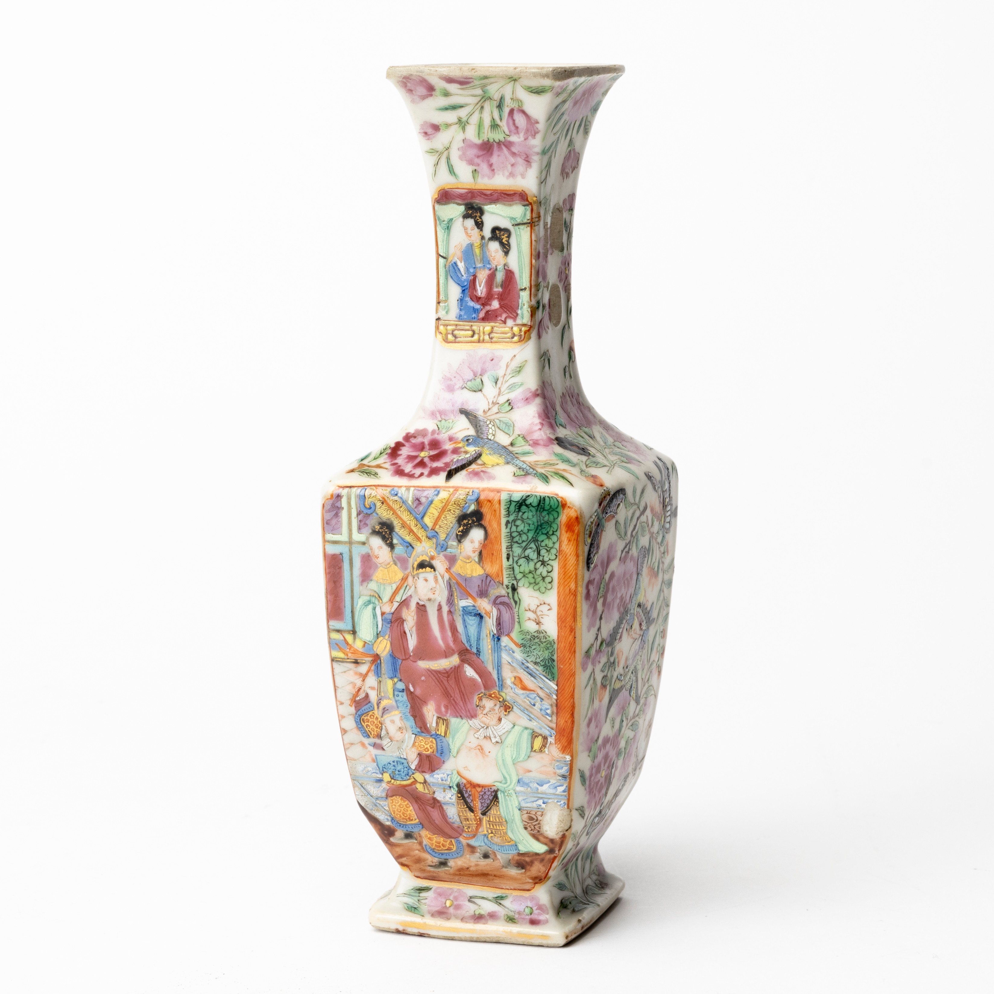 VAS, porslin, Kanton, Kina, sent 1800-tal.