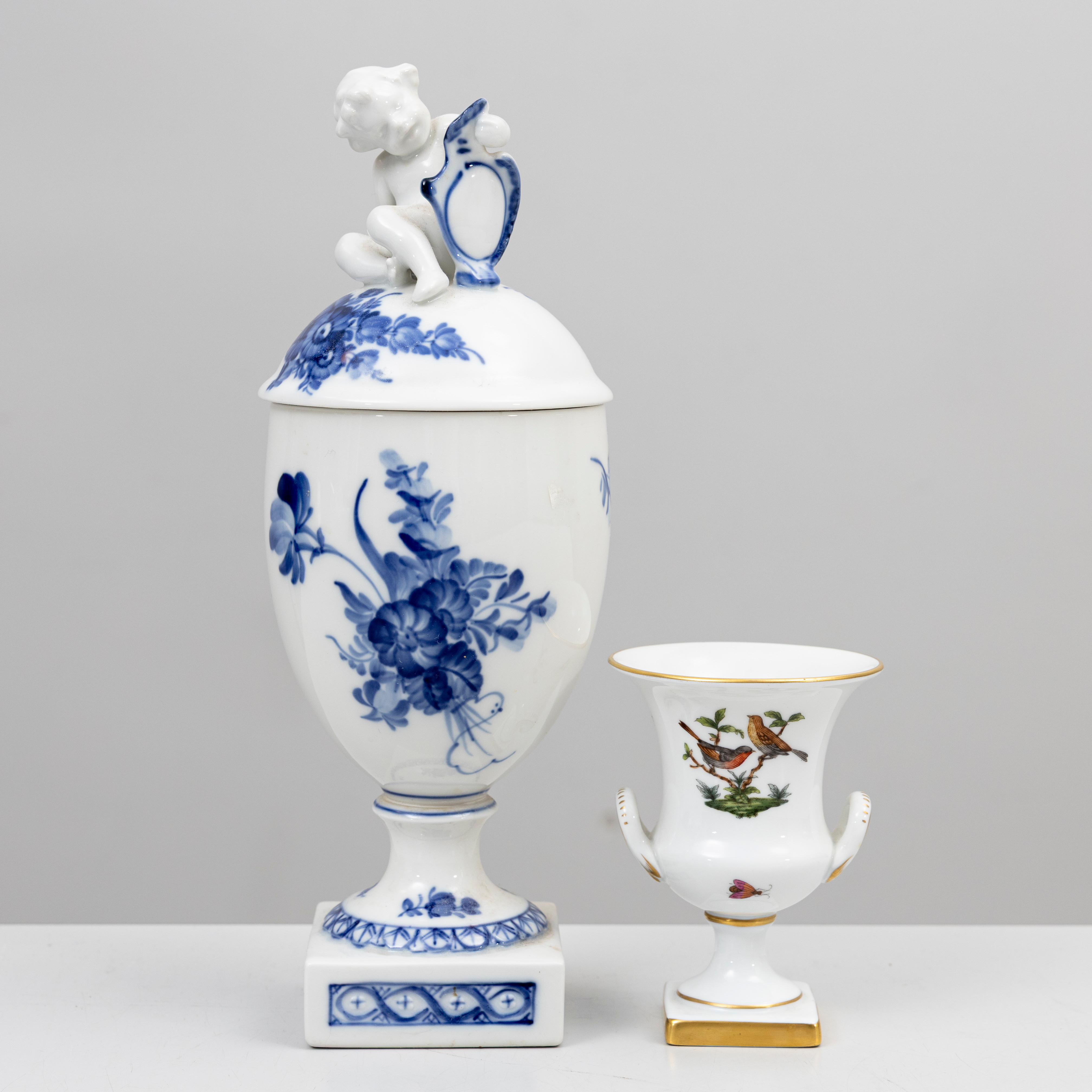 URNOR, 2 st, Kunglig Dansk resp Herend, 1900-talets mitt.