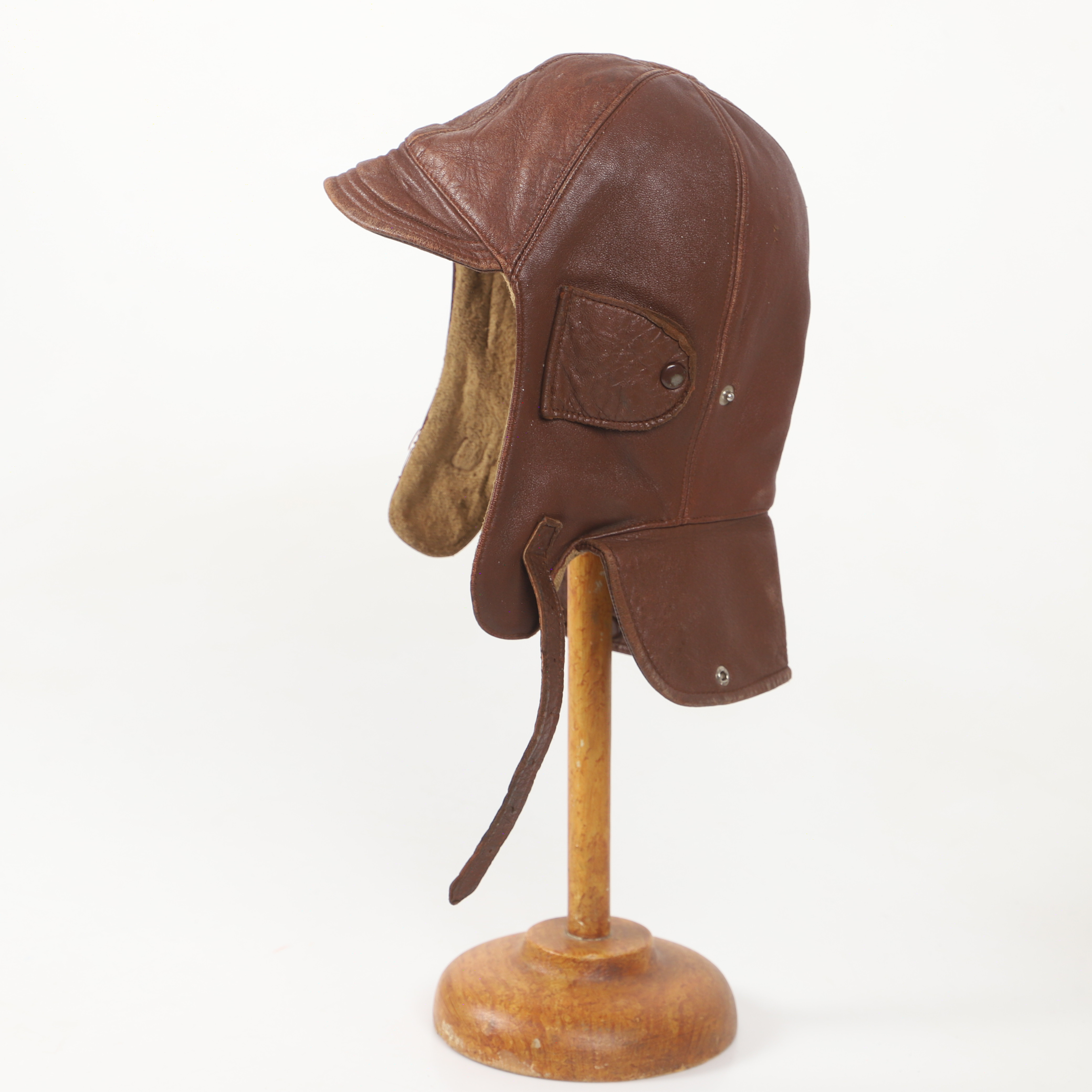 MOTORCYKEL/FLYGARMÖSSA, skinn, 1900-talets mitt.