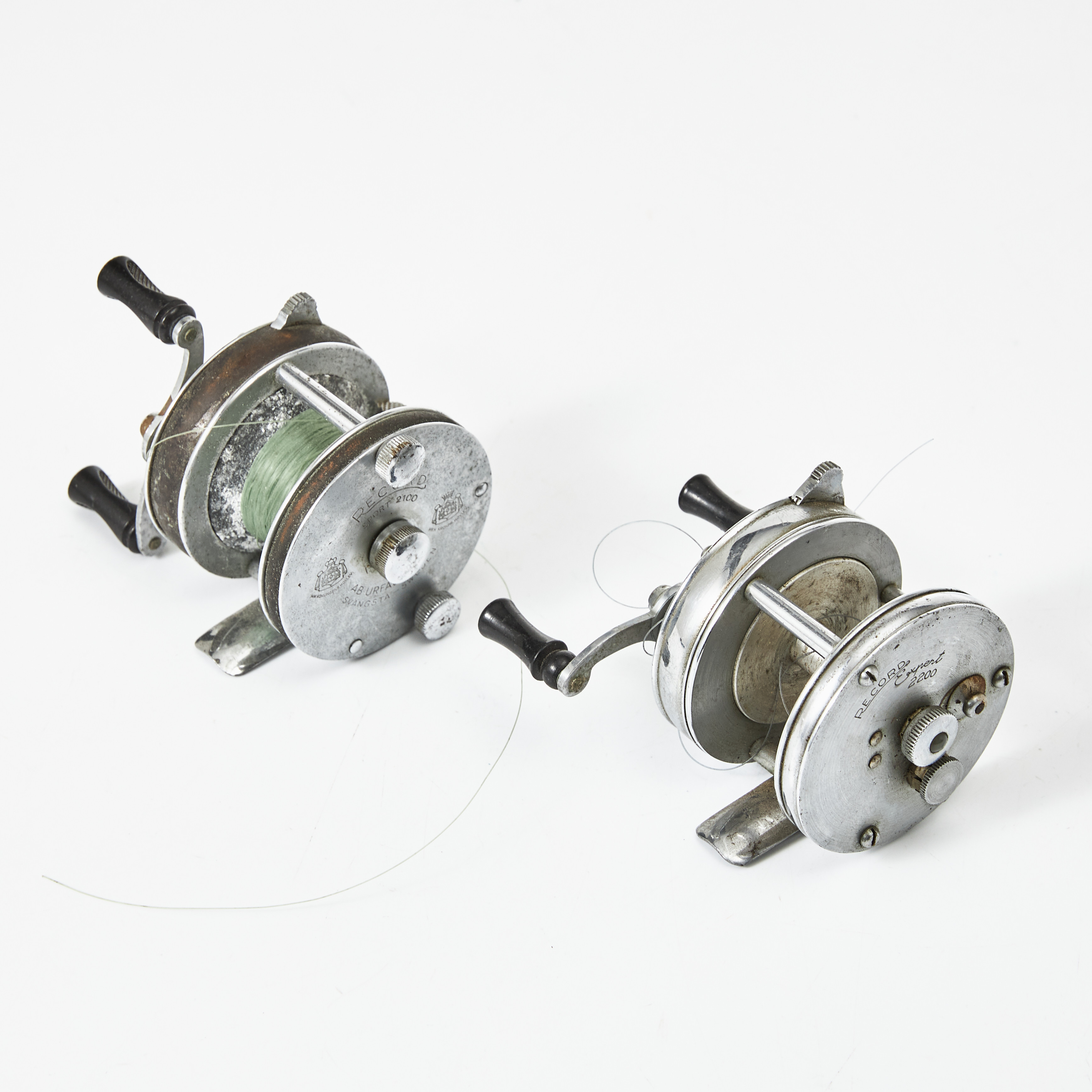 FISKERULLAR, 2 st, "Record Sport 2100", och "Record 2200 Expert modell 1893," AB Urfabriken, Svängsa.