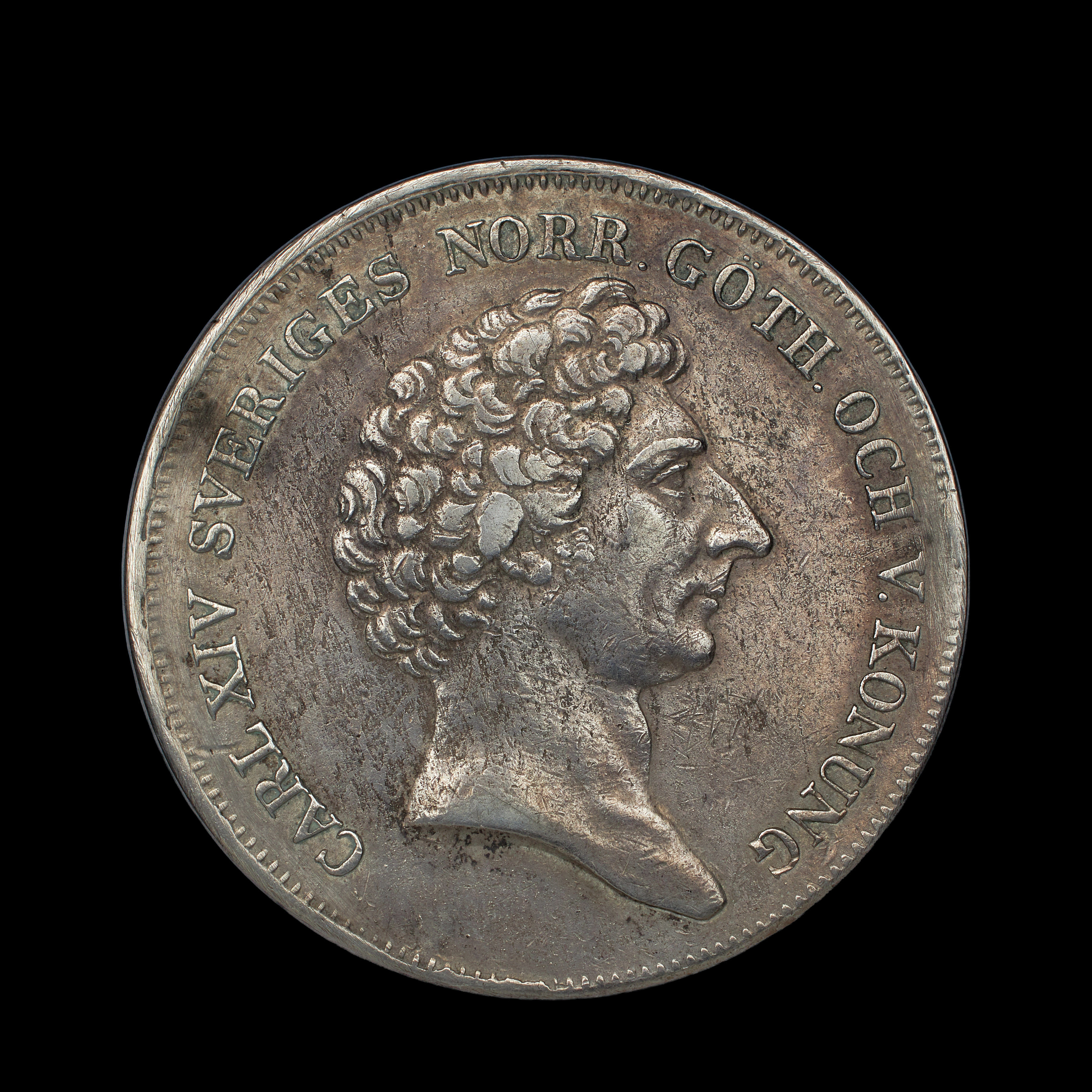 SILVERMYNT, Karl XIV Johan, 1 riksdaler specie 1842.