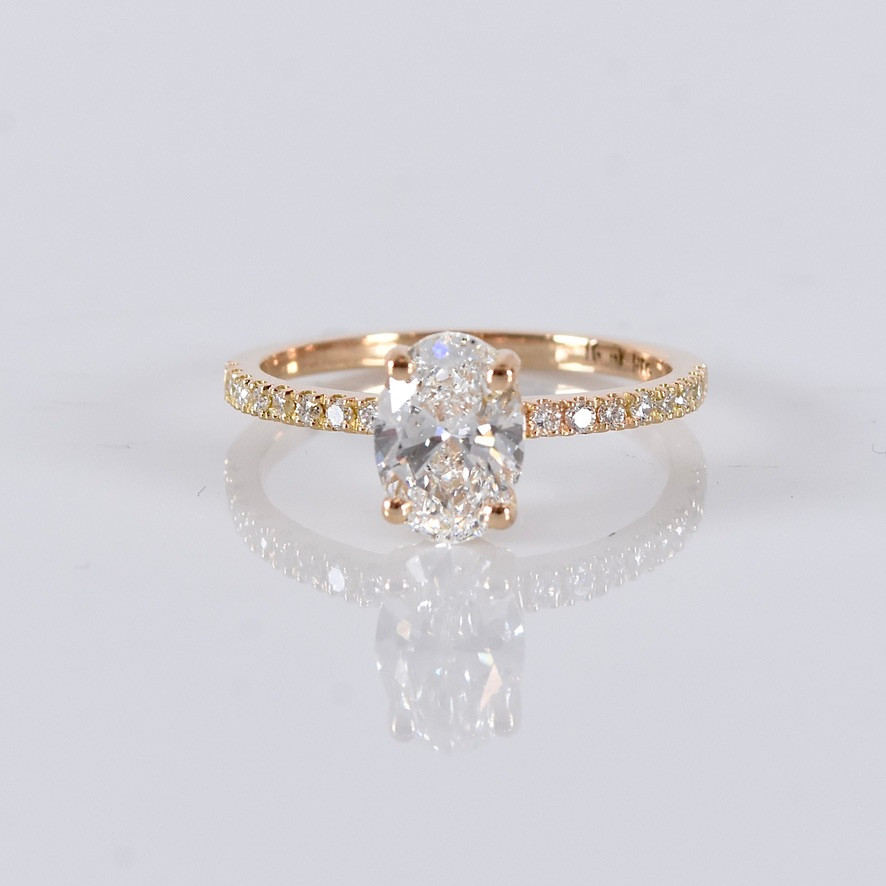 DIAMANTRING, 1,19ct, 18K, IGI Cert Labgrown.