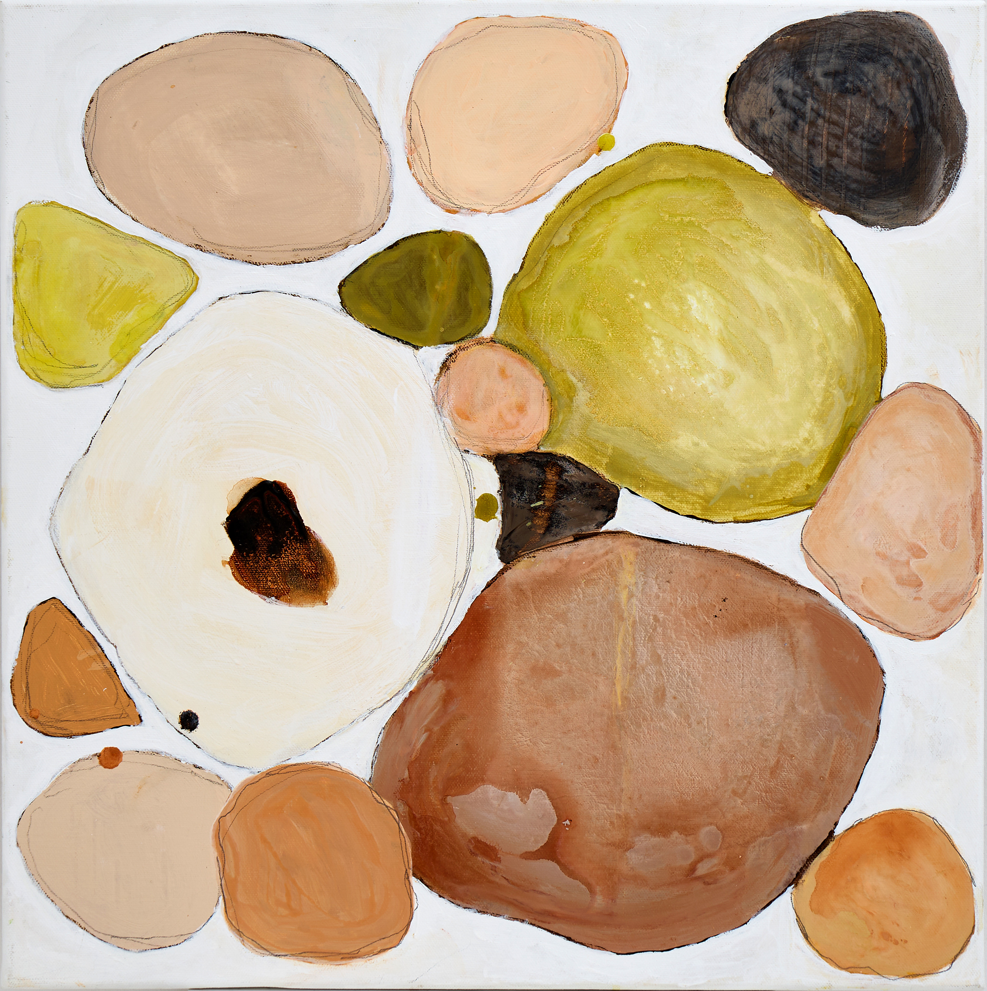 KIA KINELL (SVERIGE, FÖDD 1953). Abstrakt komposition, signerad a tergo, akryl på duk.