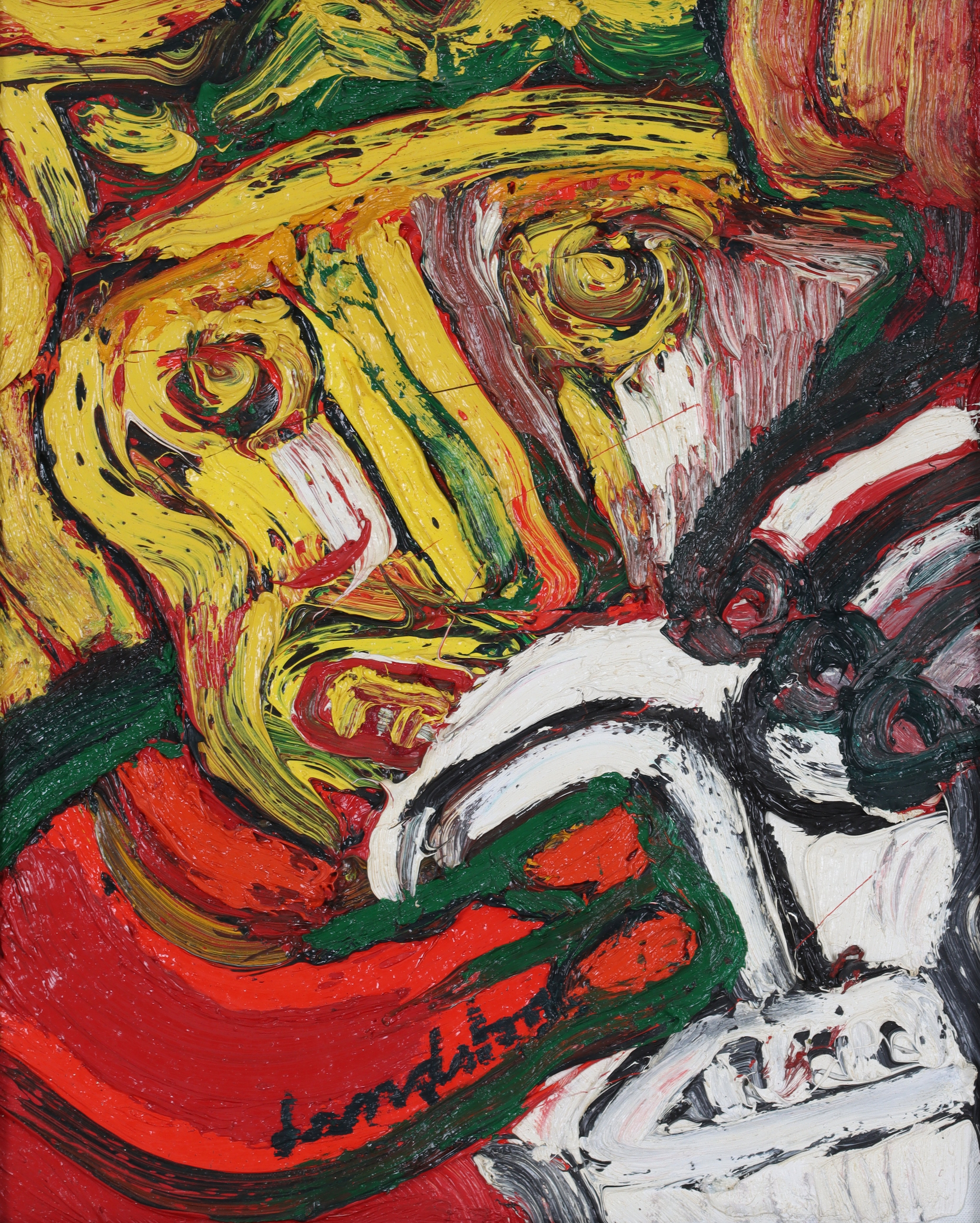 BENGT LINDSTRÖM. Komposition med figurer, olja på duk, signerad.