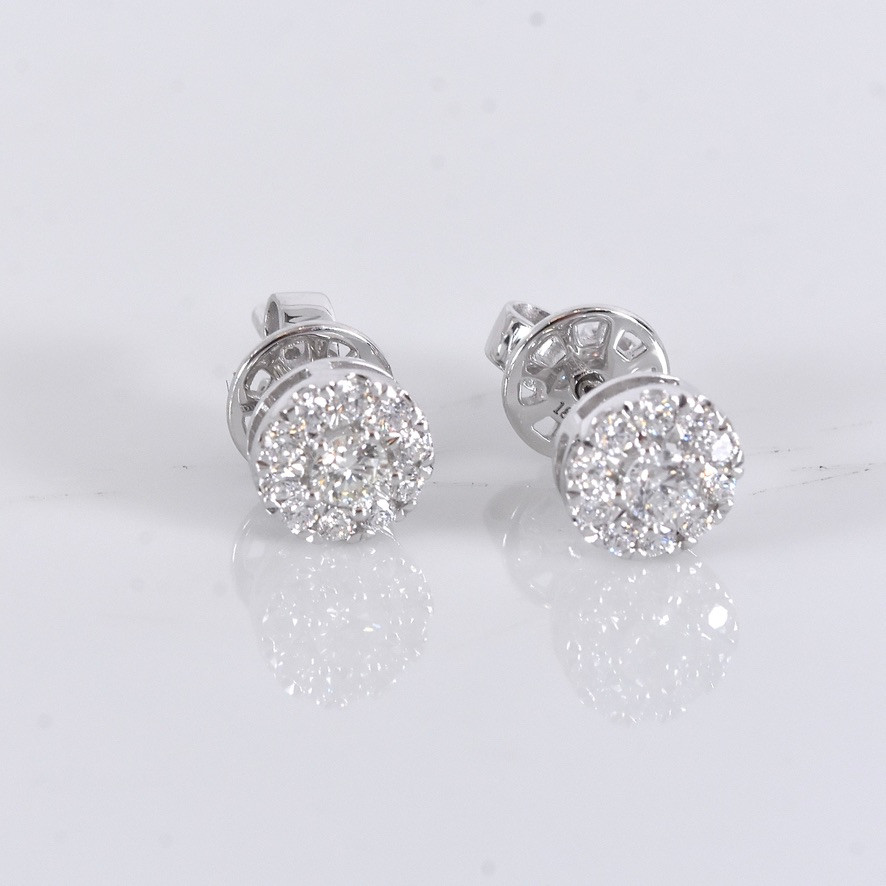 DIAMANTÖRHÄNGEN, ett par, totalt 0,42ct, vitguld 18K.