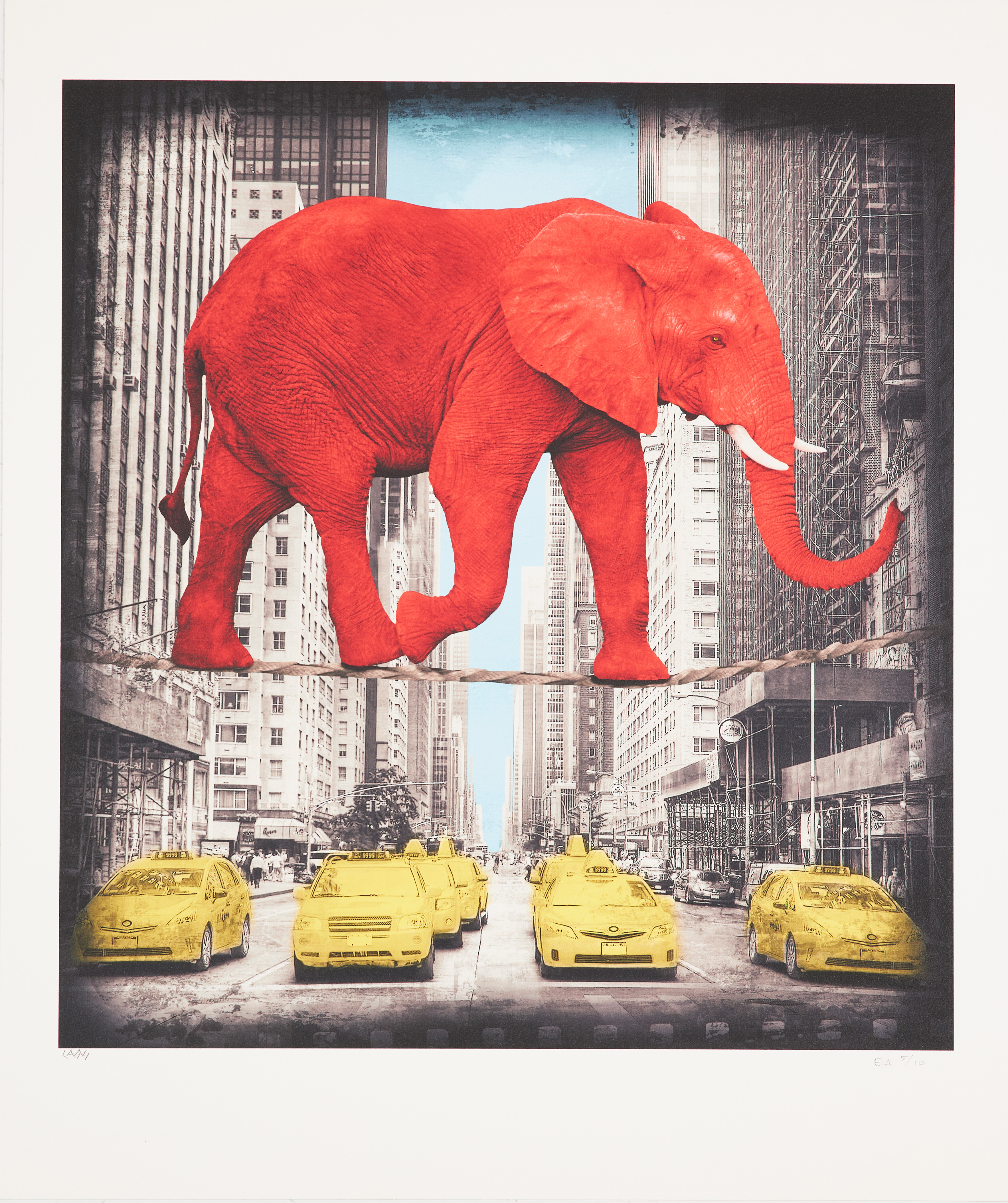 LARS TUNEBO. "High in New York", plantryck, signerad och numrerad EA 5/10.