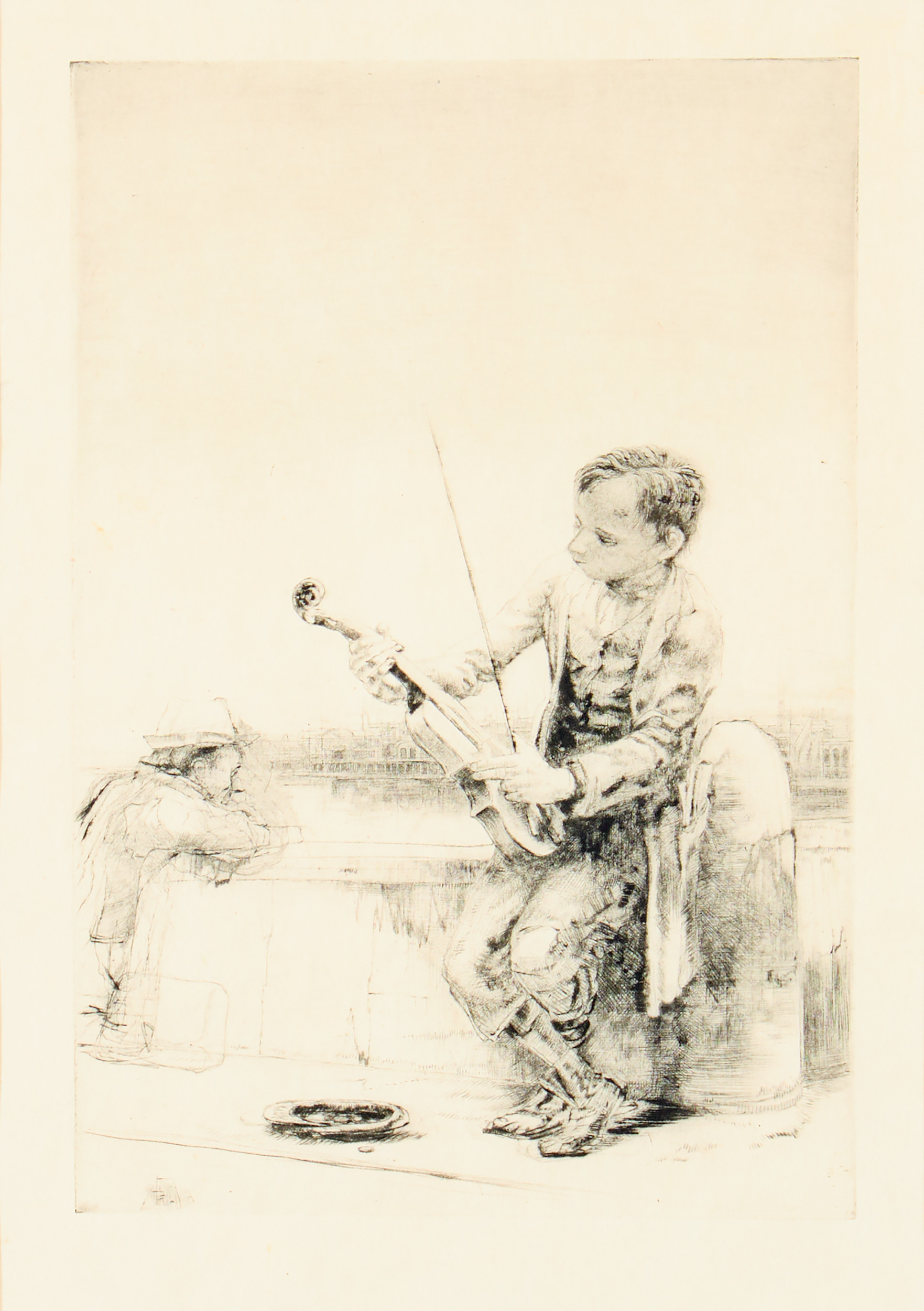 AXEL FRIDELL. "Gatumusikant", II état, London 1929.