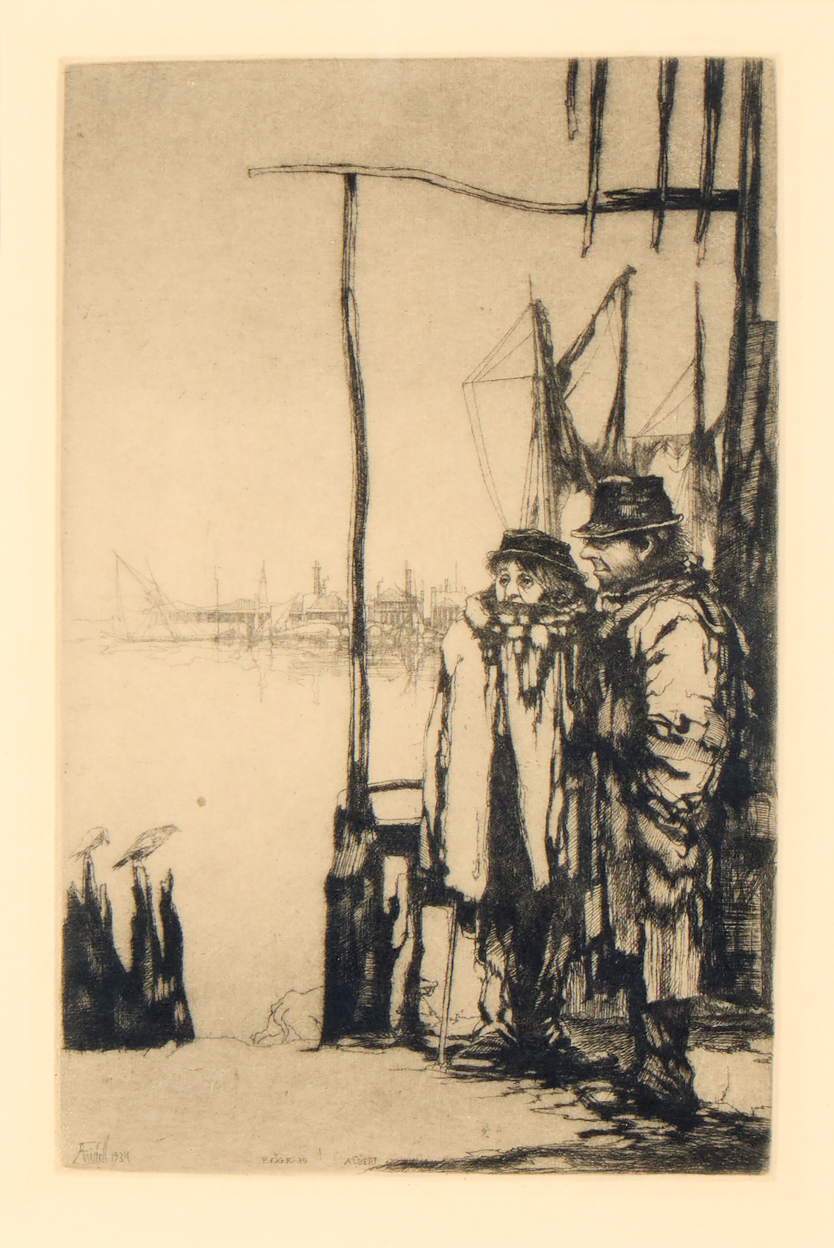 AXEL FRIDELL. "Albert and William", III état, London 1934.