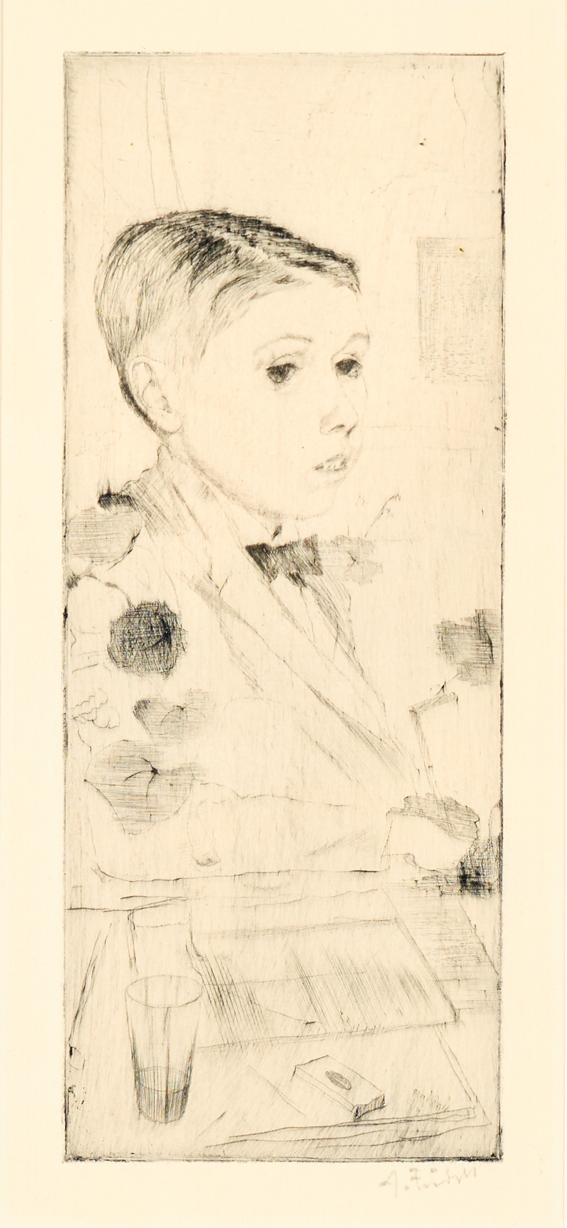 AXEL FRIDELL. "Sjuk gosse (Erik Danielsson II)", I état, Falun - Stockholm 1916.