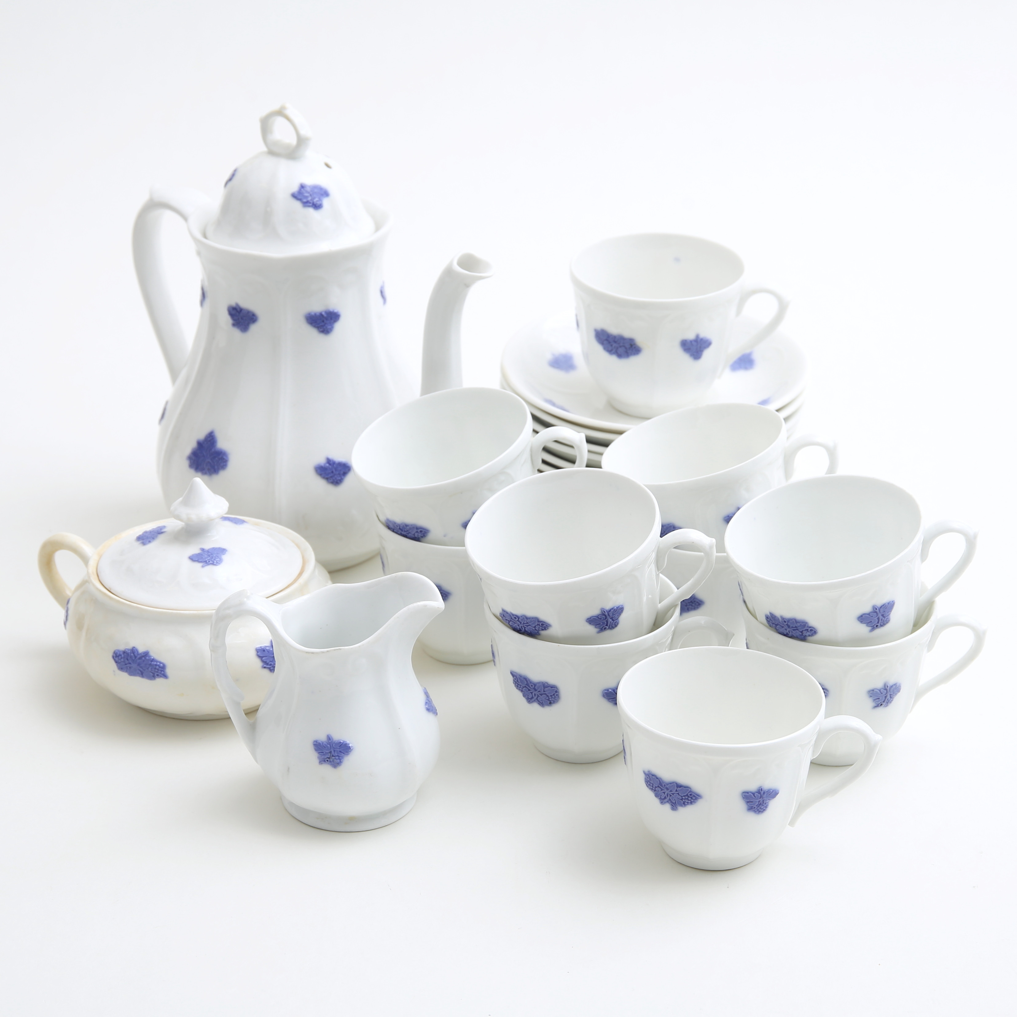 SERVISDELAR, 25 st, porslin, "Blå Blom", Gustavsberg.