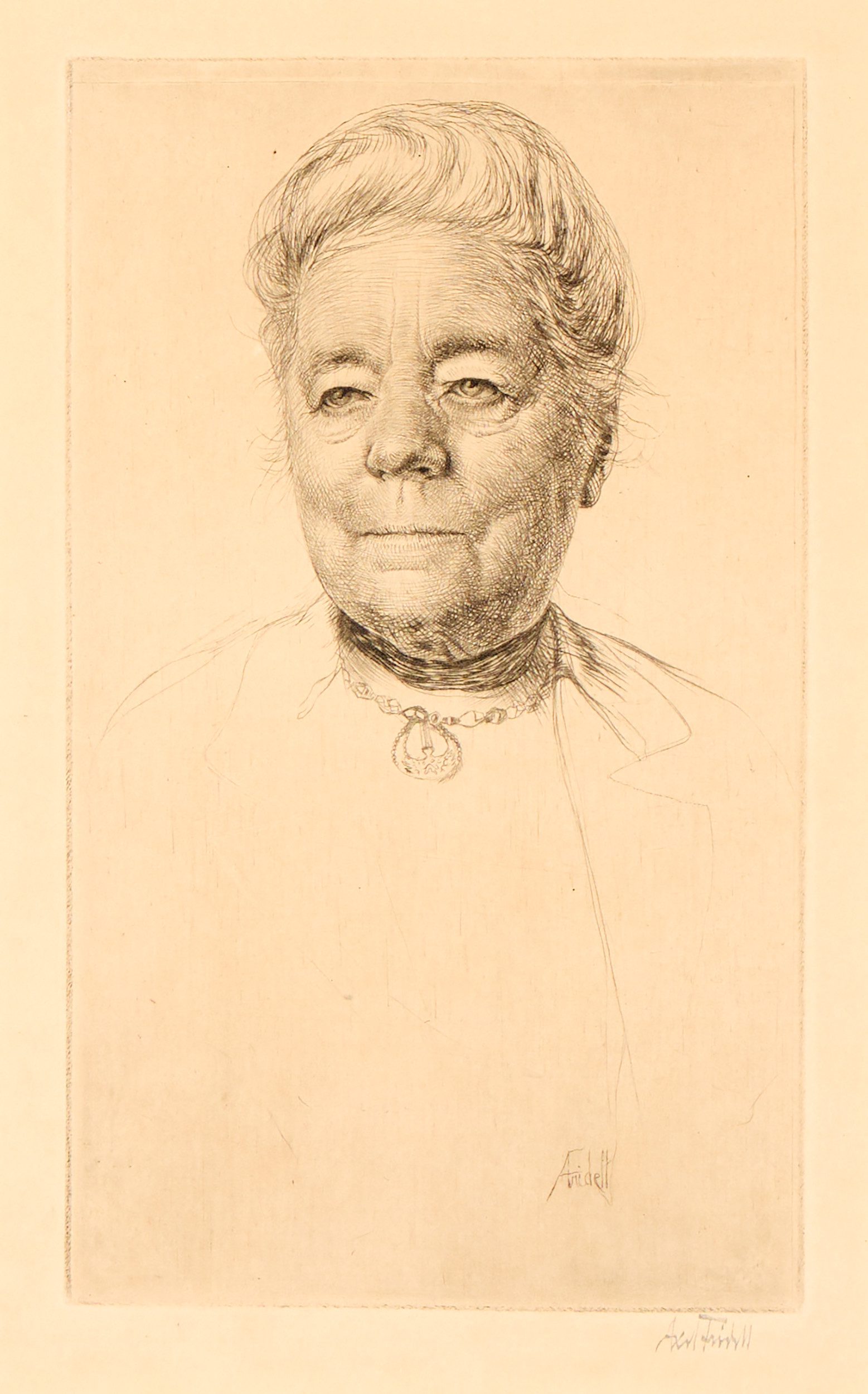 AXEL FRIDELL. "Selma Lagerlöf", II état, Stockholm 1929.