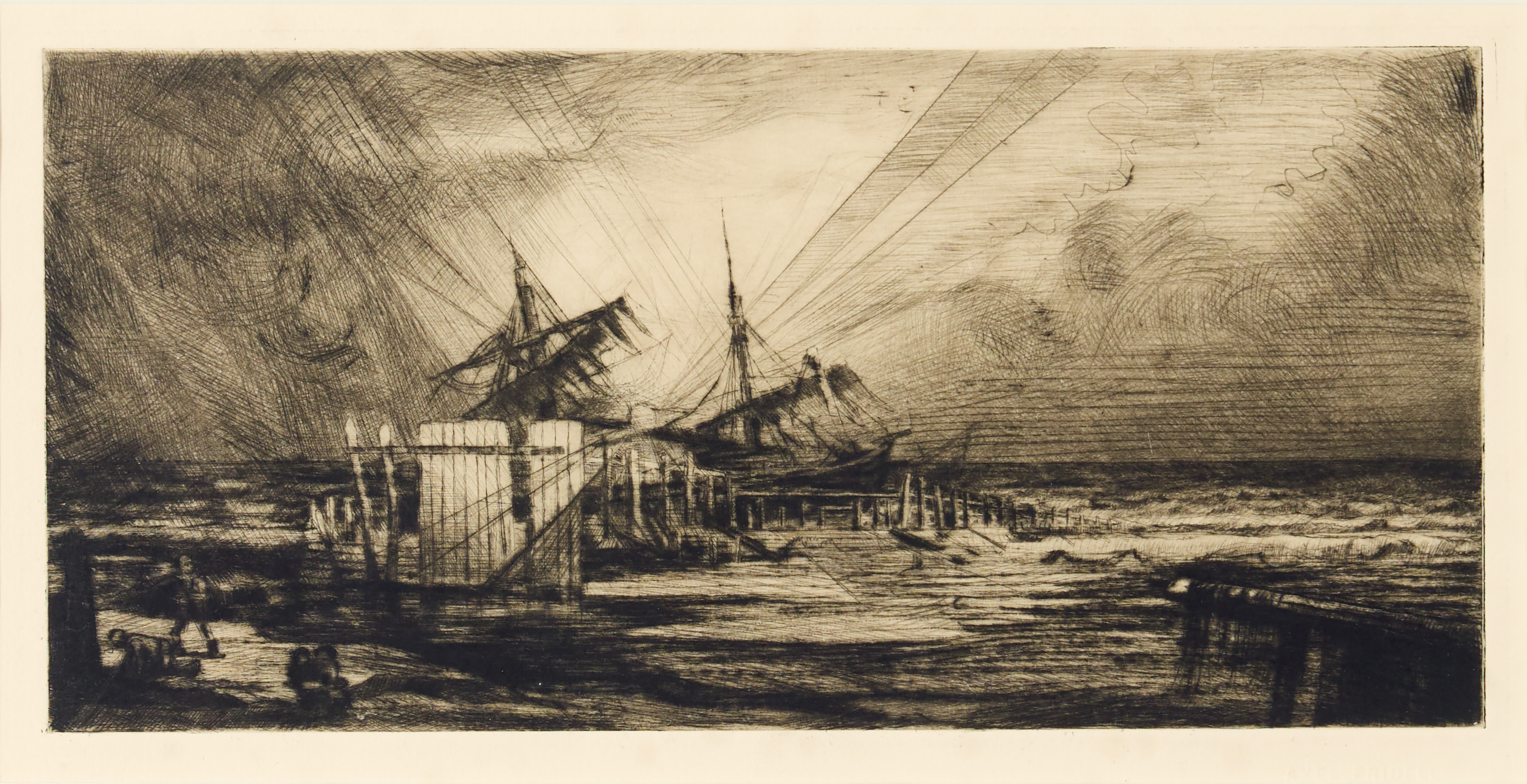 AXEL FRIDELL. "Sussex kust", II état, Sussex 1929.