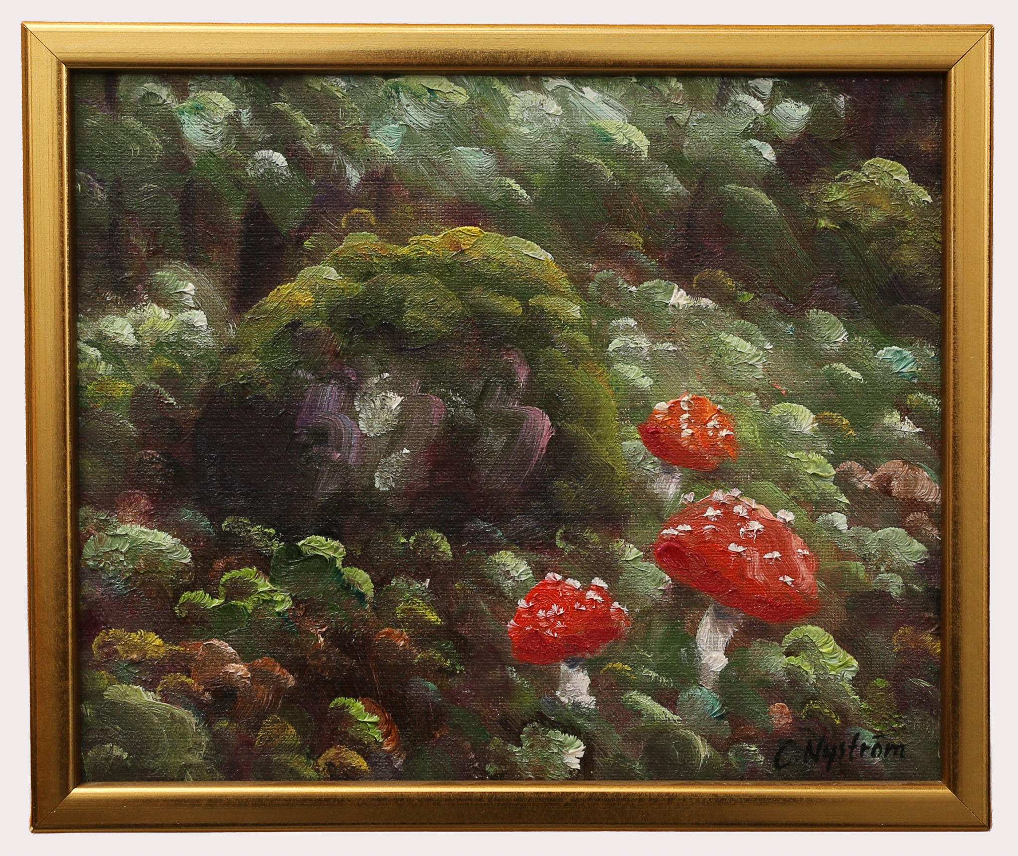 CONNY NYSTRÖM. Olja på duk, "Flugsvamp", signerad, daterad 1998.