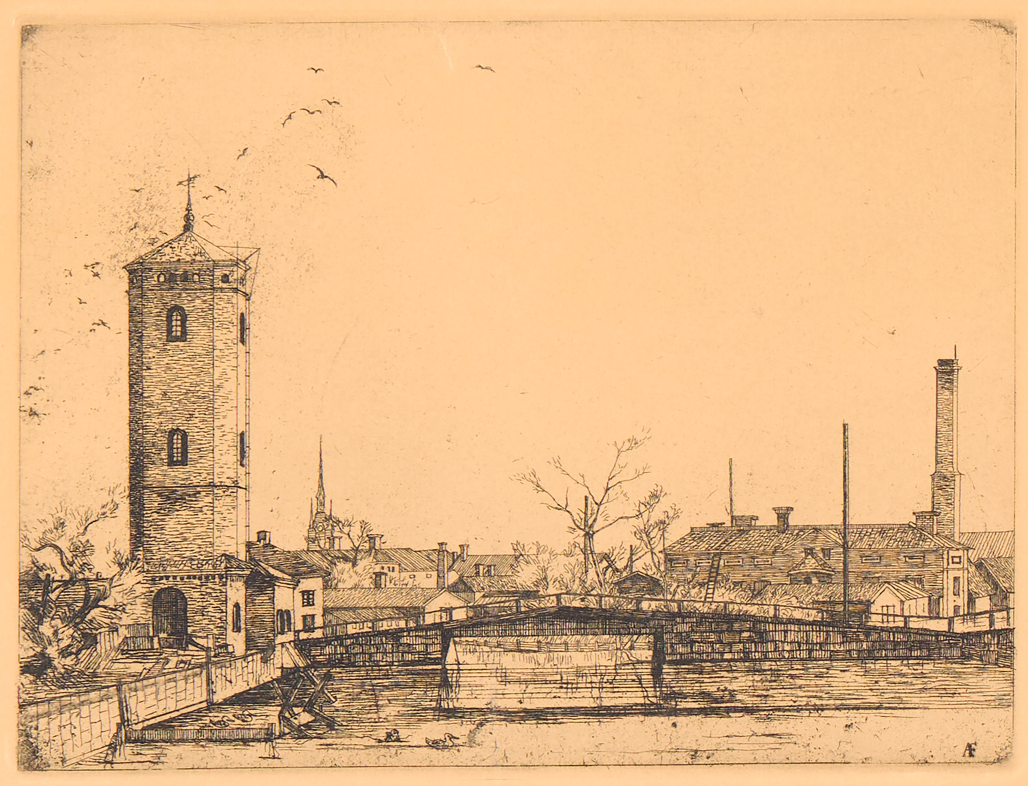 AXEL FRIDELL. "Faluån II", I état, Stockholm 1925.