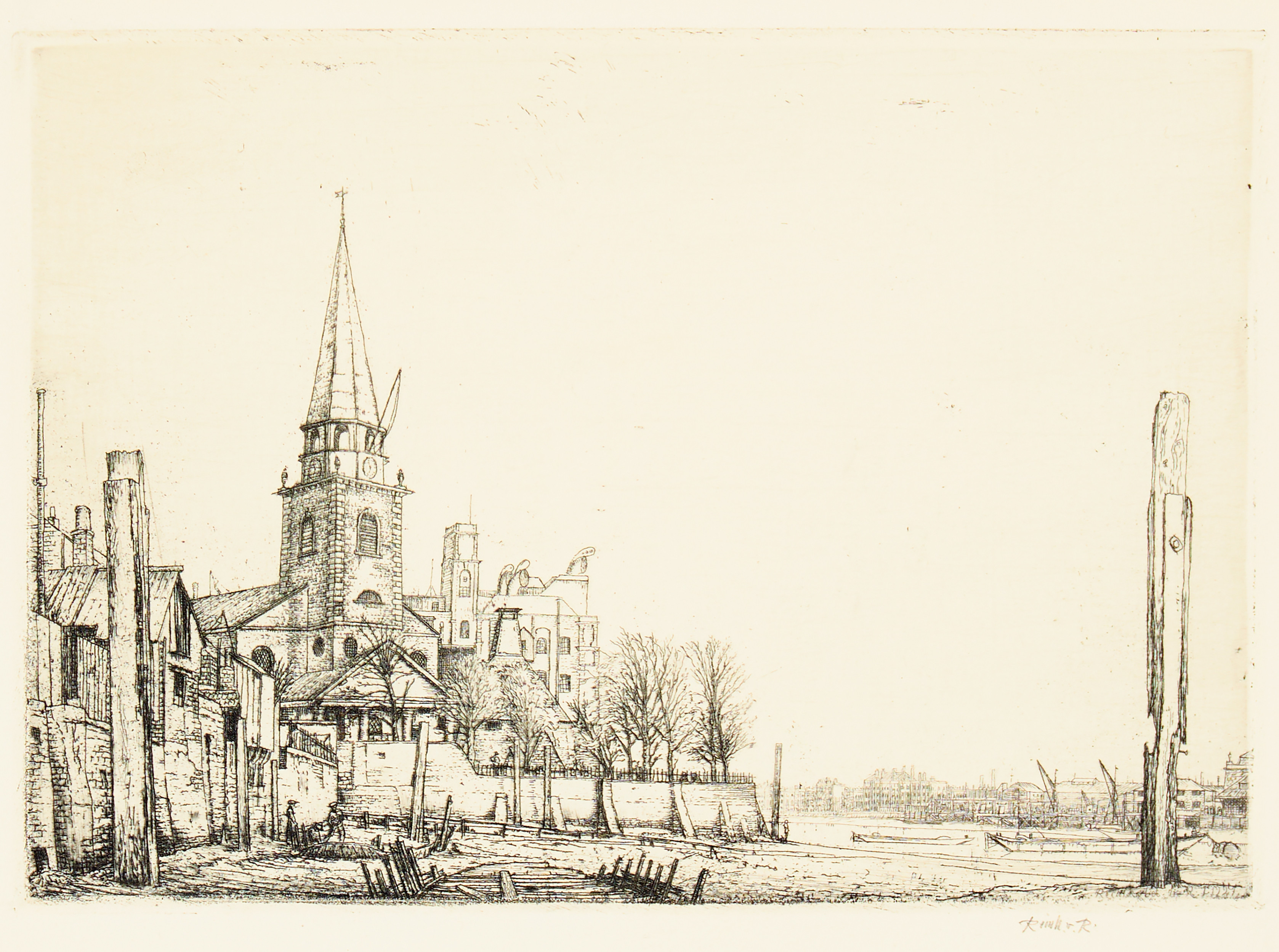 REINHOLD VON ROSEN. "Battersea Church", London.