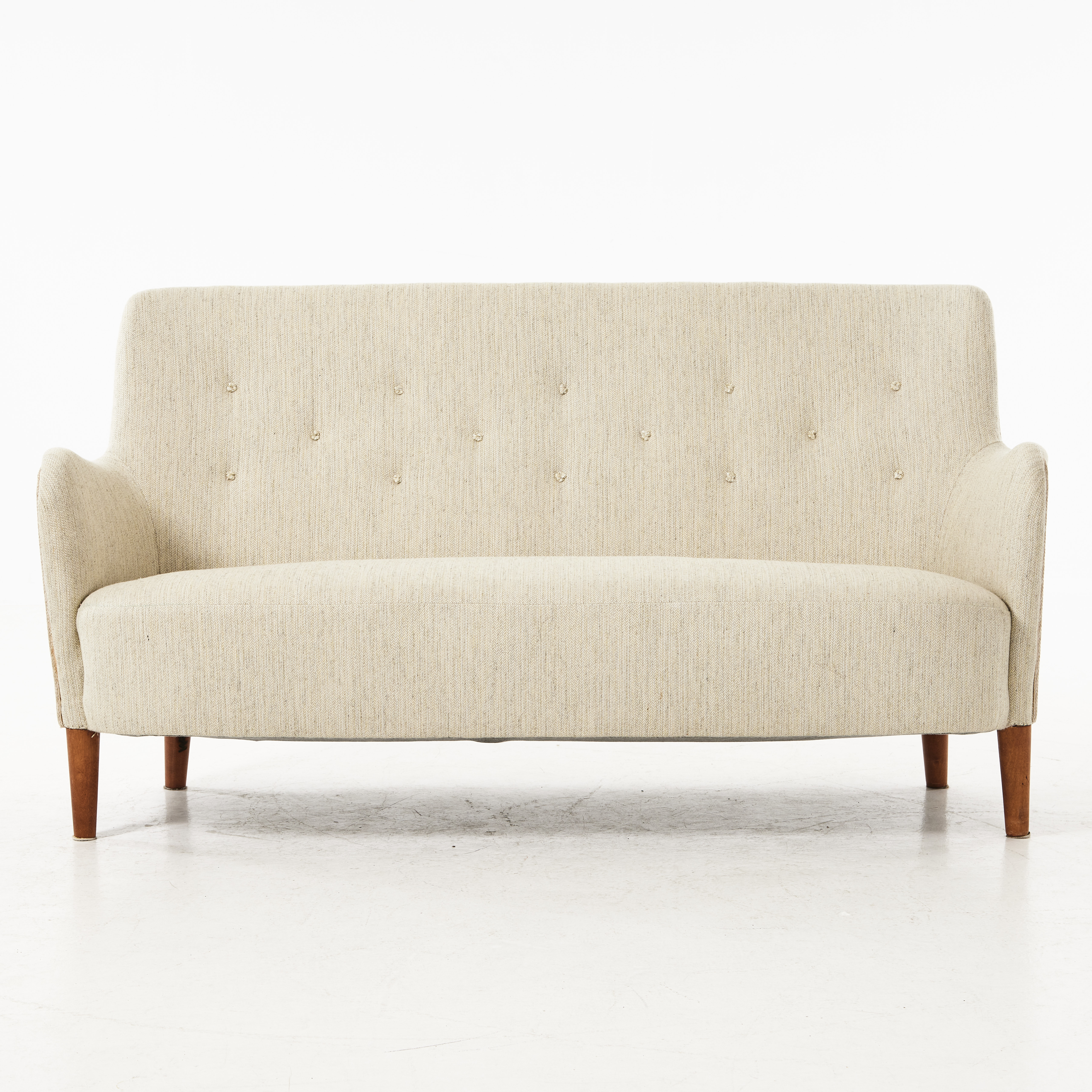 Soffa, "Konsert", ljus textilklädsel.