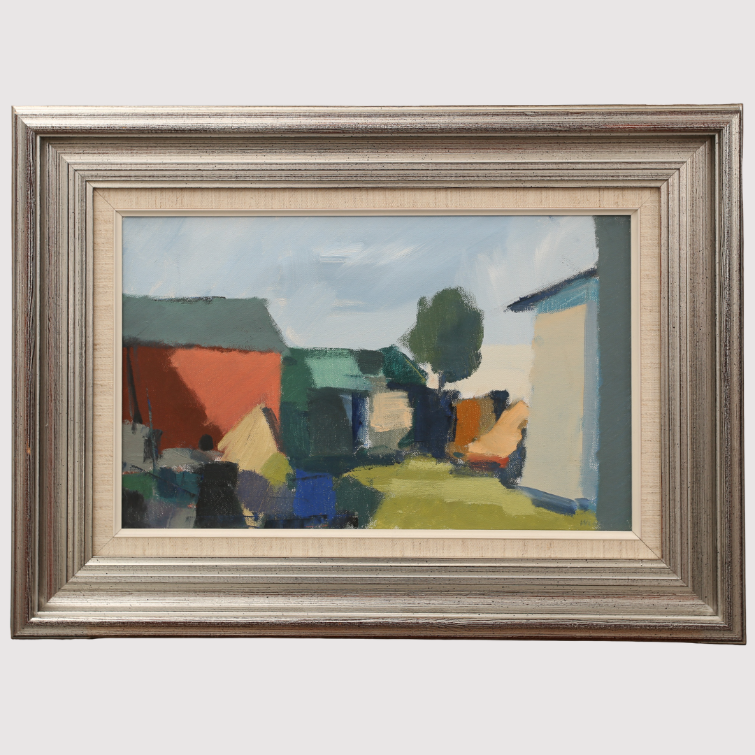 STIG WERNHEDEN. Olja på duk, huskroppar, signerad.