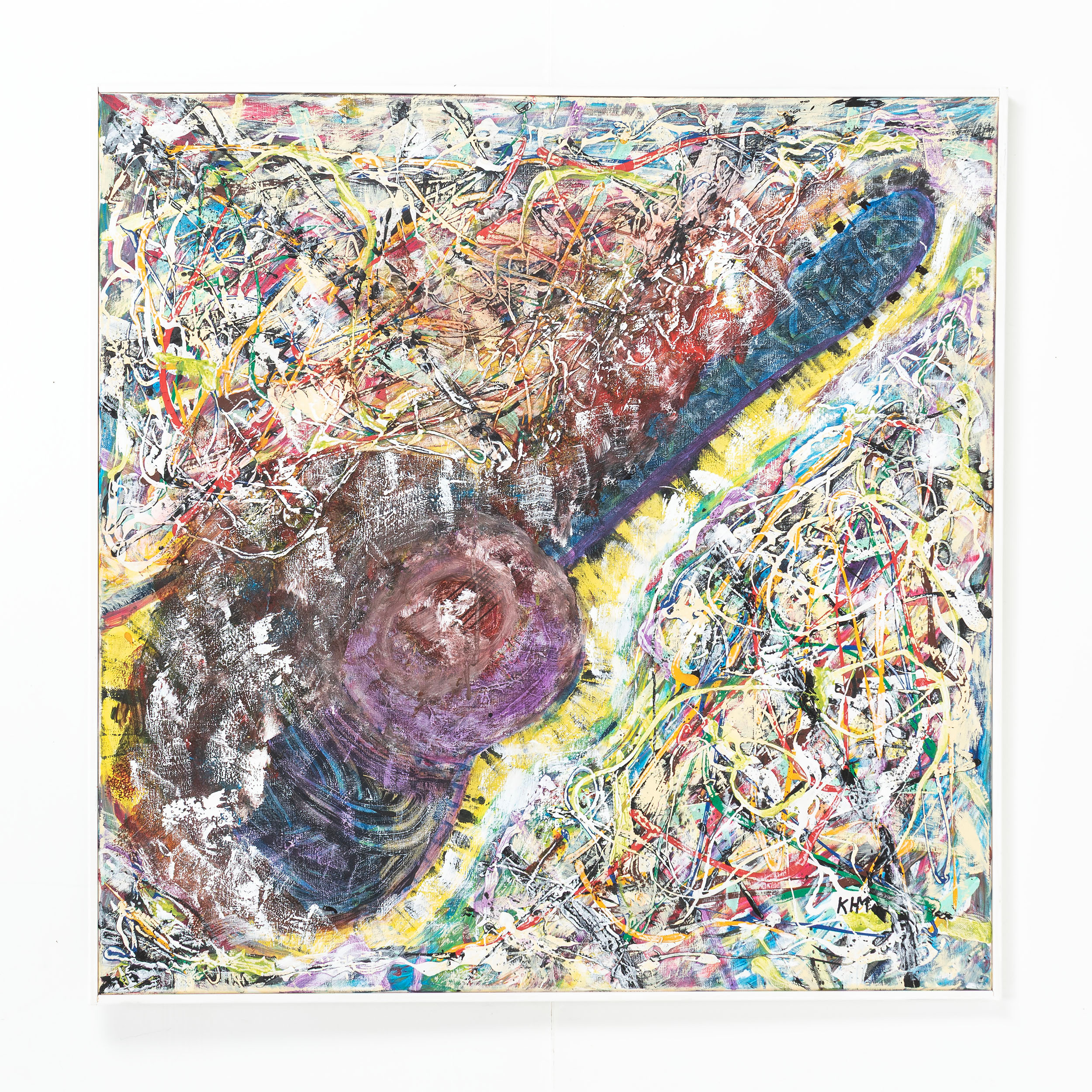 KARL HÅKAN MUKKA, blandteknik" Gitarren och fartens toner " signerad.