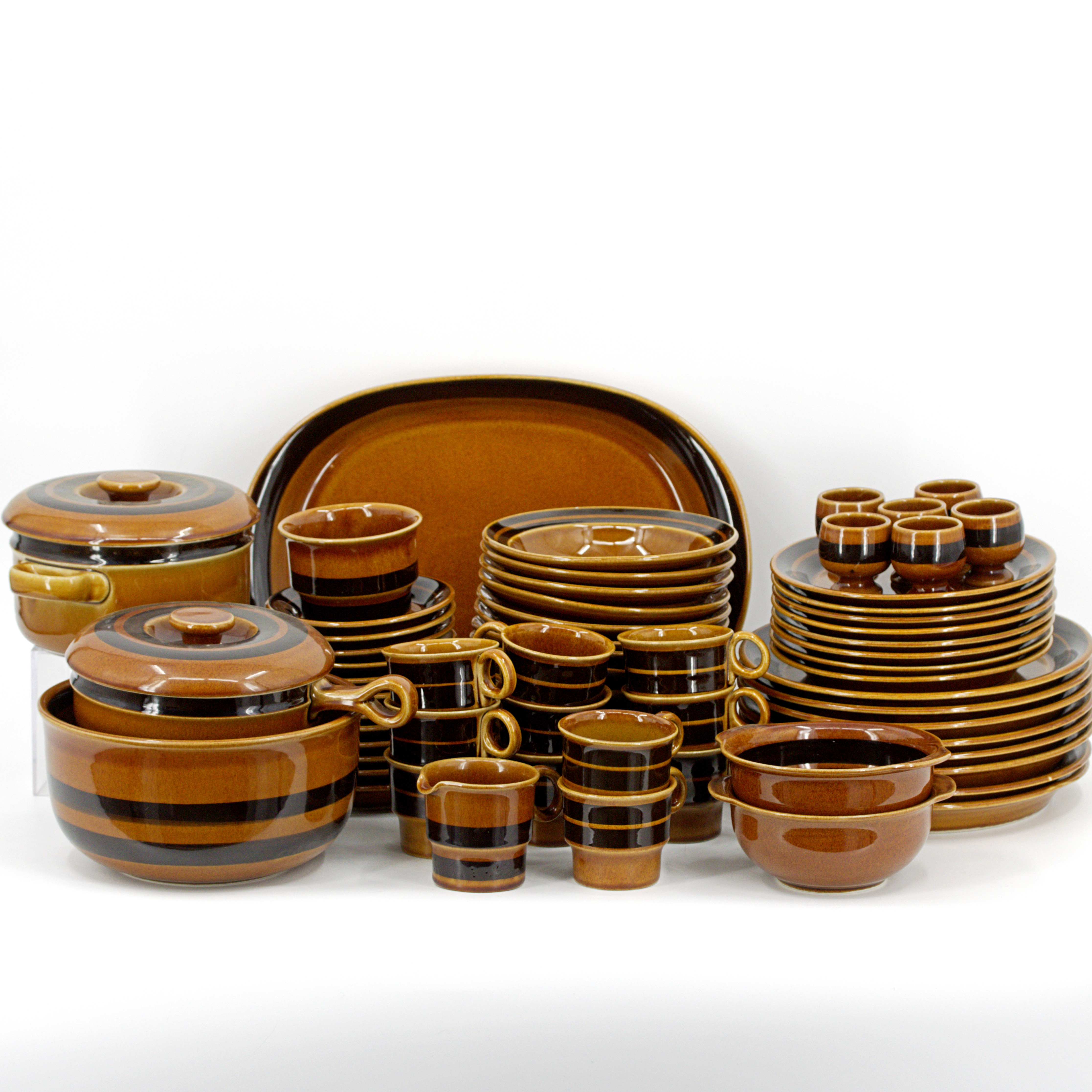 HERTHA BENGTSSON. Mat-& Kaffeservis, 65 delar, "Brazil", Andersson & Johansson, Höganäs.