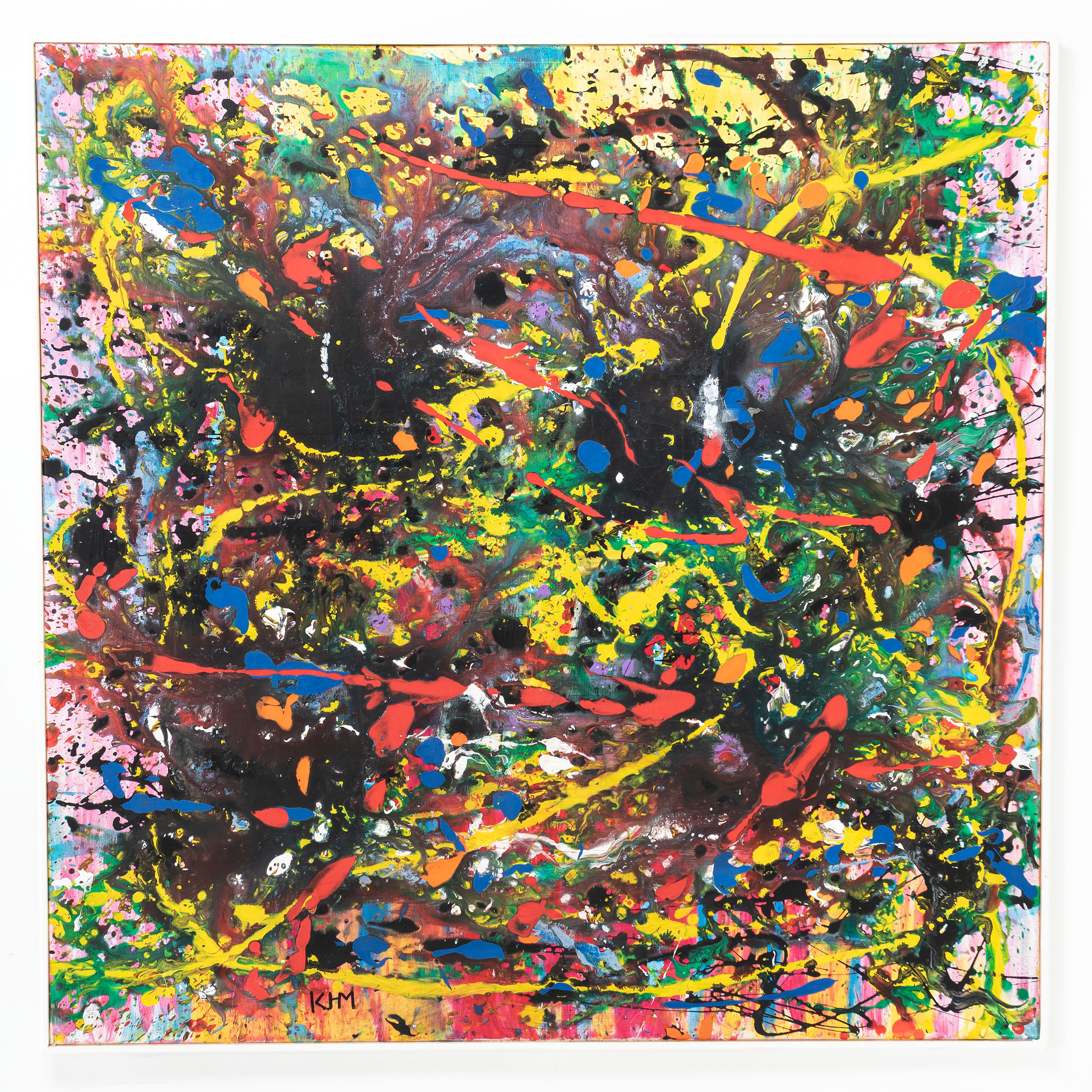 KARL HÅKAN MUKKA, blandteknik" Happy new year " signerad.