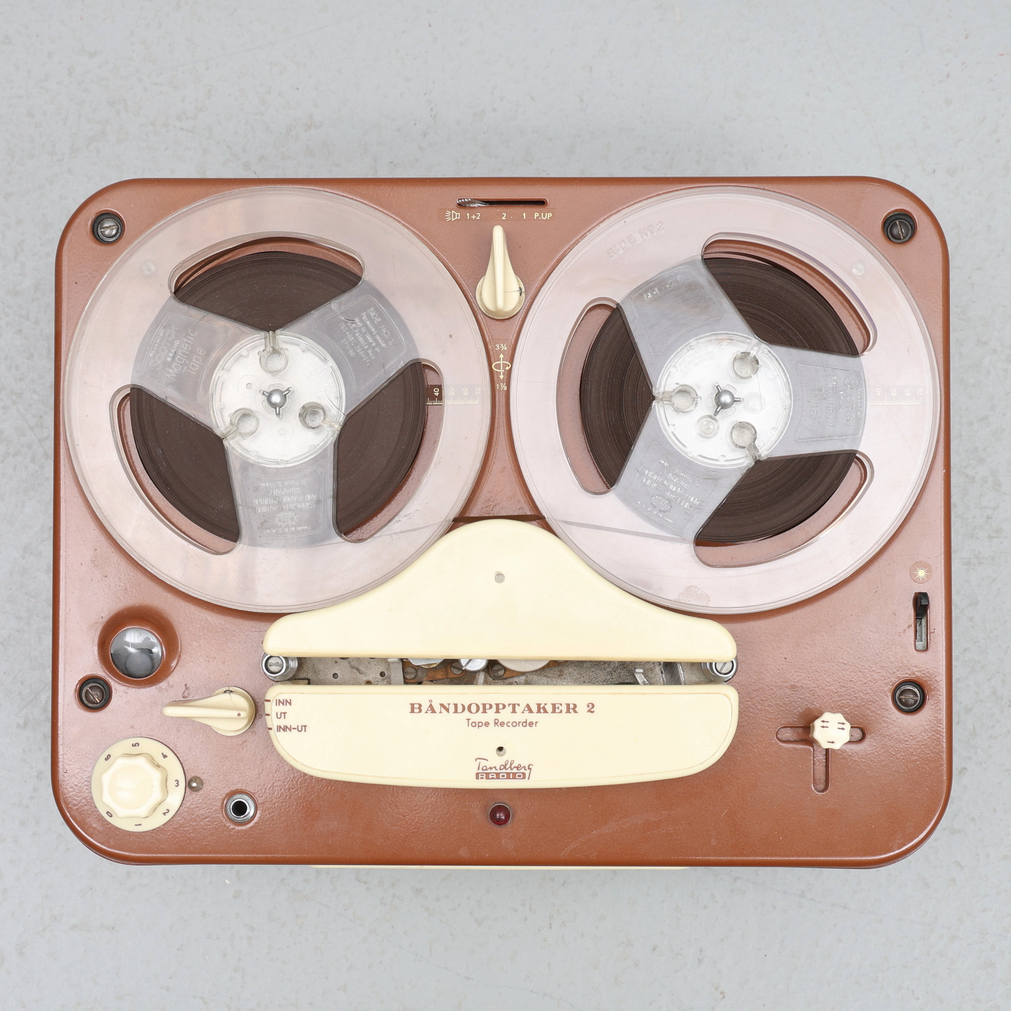 RULLBANDSPELARE, "Båndopptaker Type 2", Tandberg Radio, 1900-talets mitt.