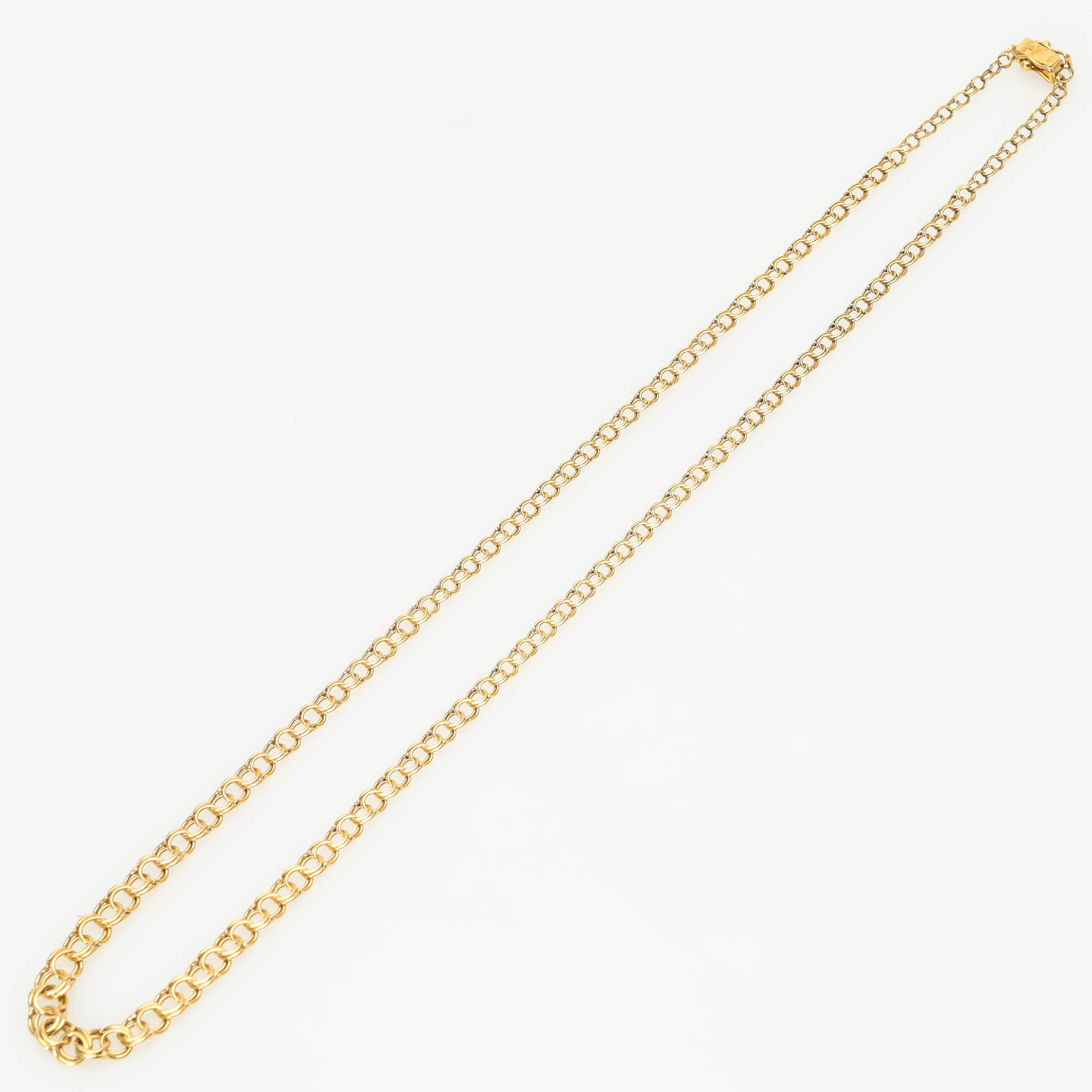 COLLIER, 18 k guld, doserad bismarcklänk.