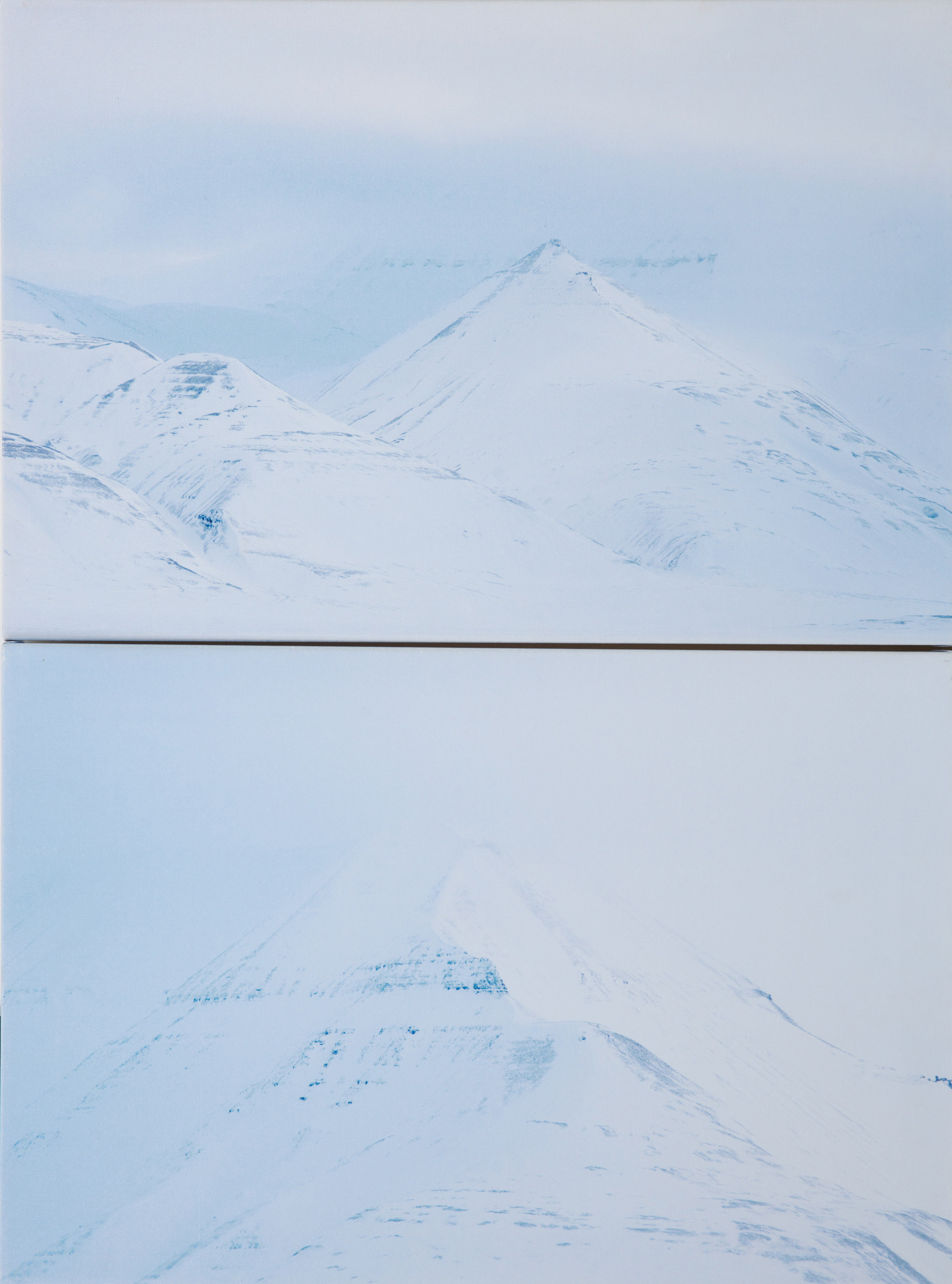 HELENA LARSSON. 2 st, Bergsvy, pigmentprint på canvas, signerade samt numrerade 1/12, daterade 2006.