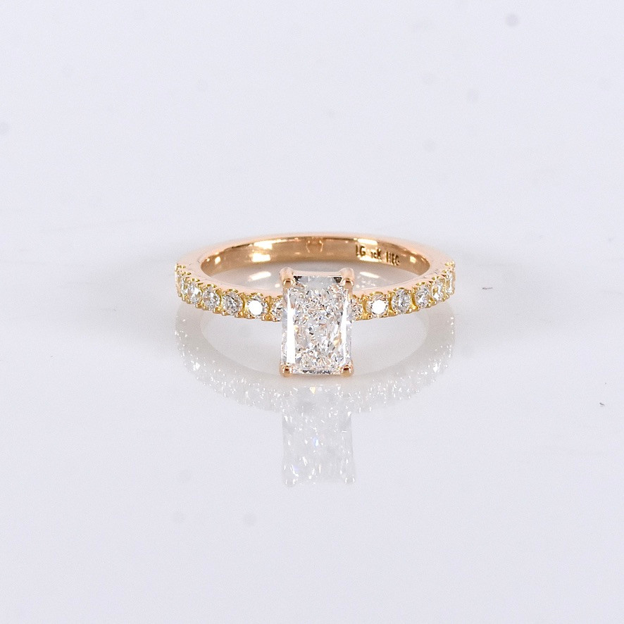 DIAMANTRING, 1,31ct, 18K IGI Cert Labgrown.