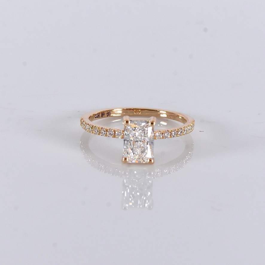DIAMANTRING, 1,18ct, 18K IGI Cert Labgrown.