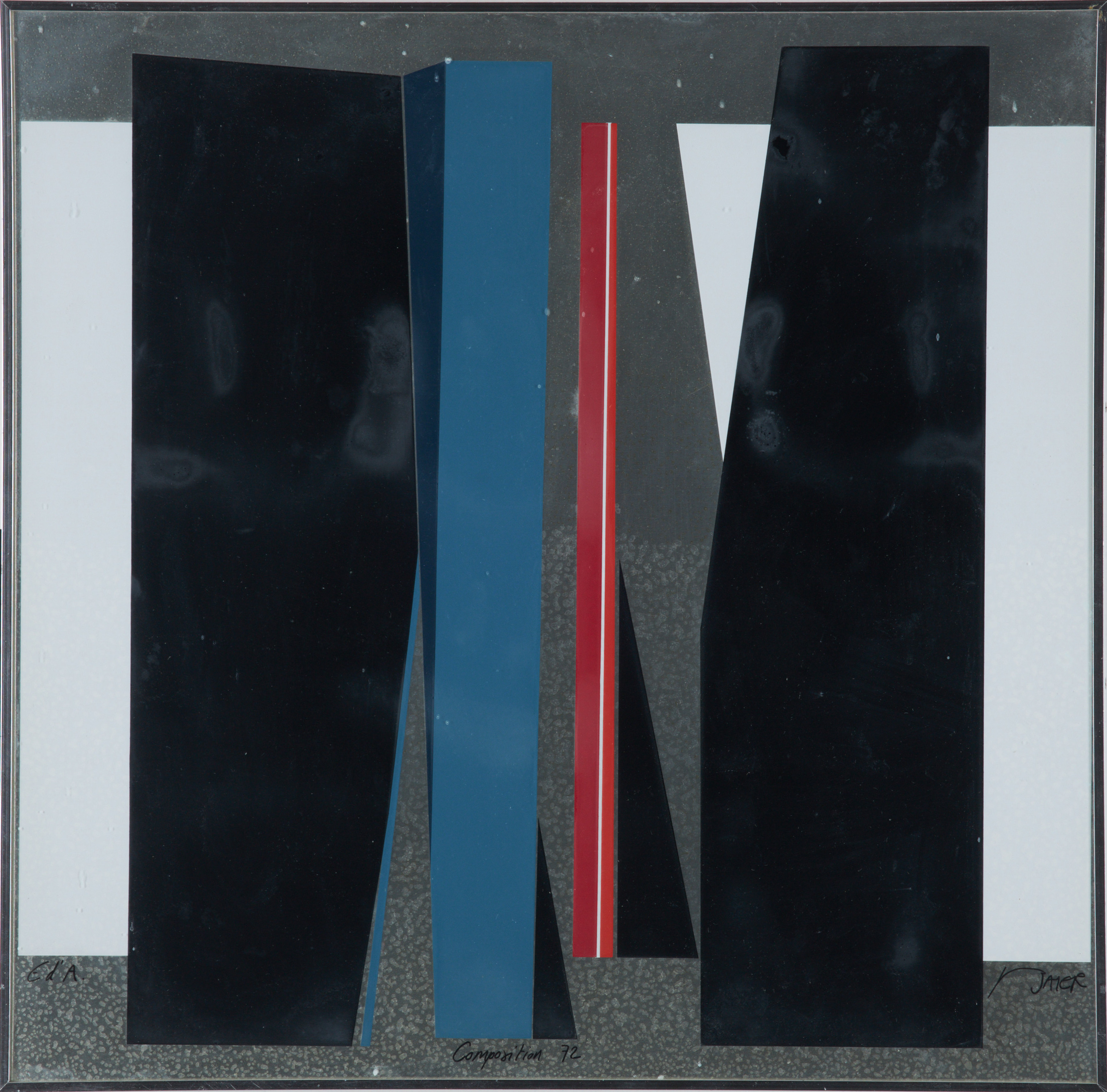 JEAN BAIER. "Composition 72", seriegrafi, konstnärsupplaga, signerad.