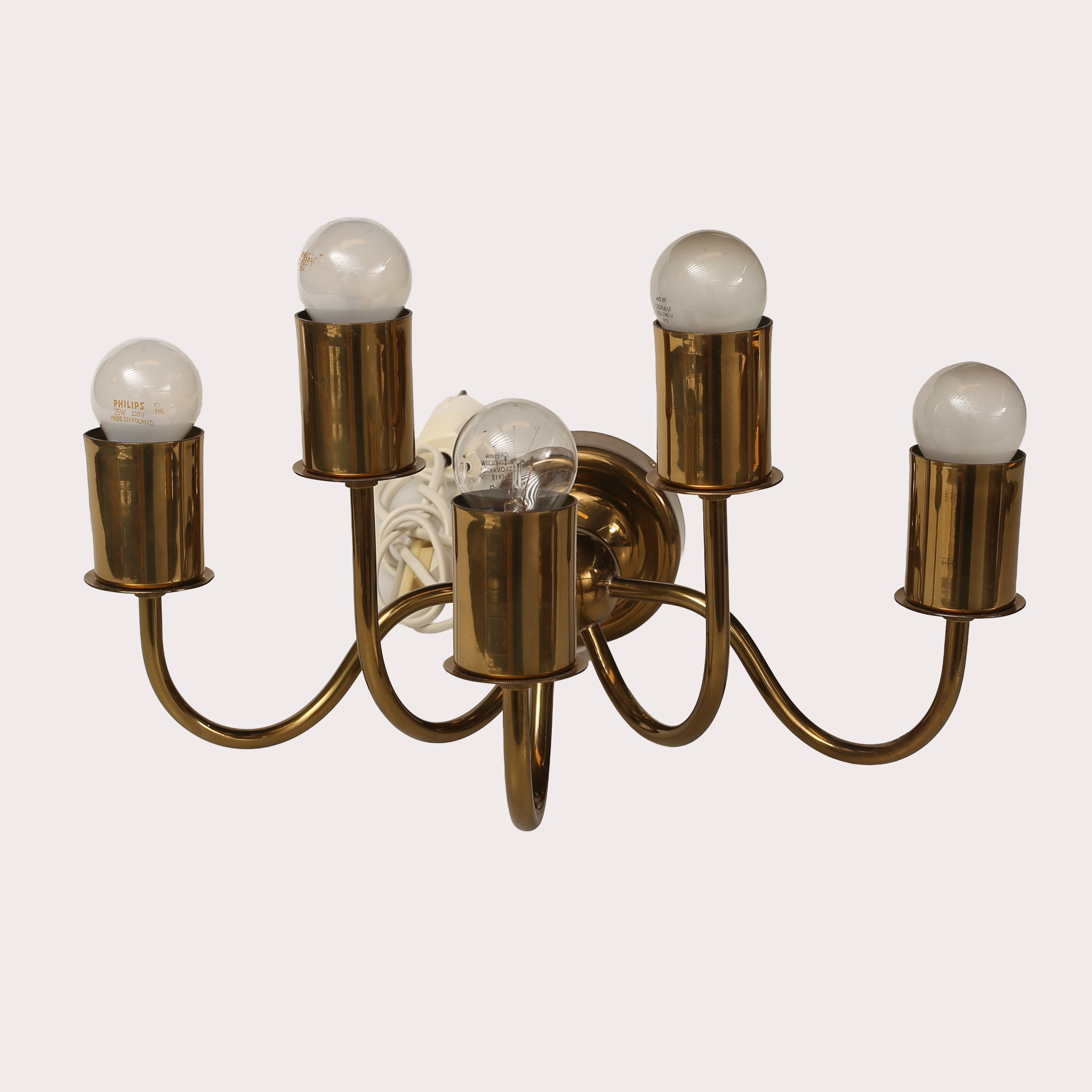 JOSEF FRANK. Väggarmatur, mässing, Firma Svenskt Tenn, modell 2572.