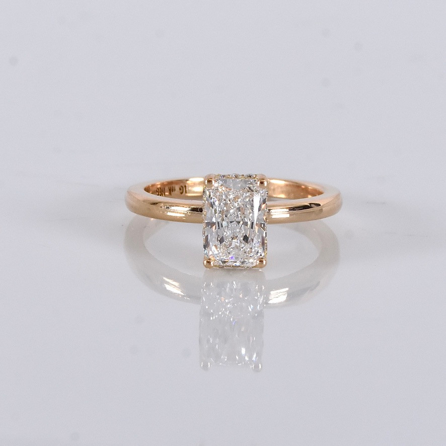 DIAMANTRING, 1,11ct, 18K IGI Cert Labgrown.