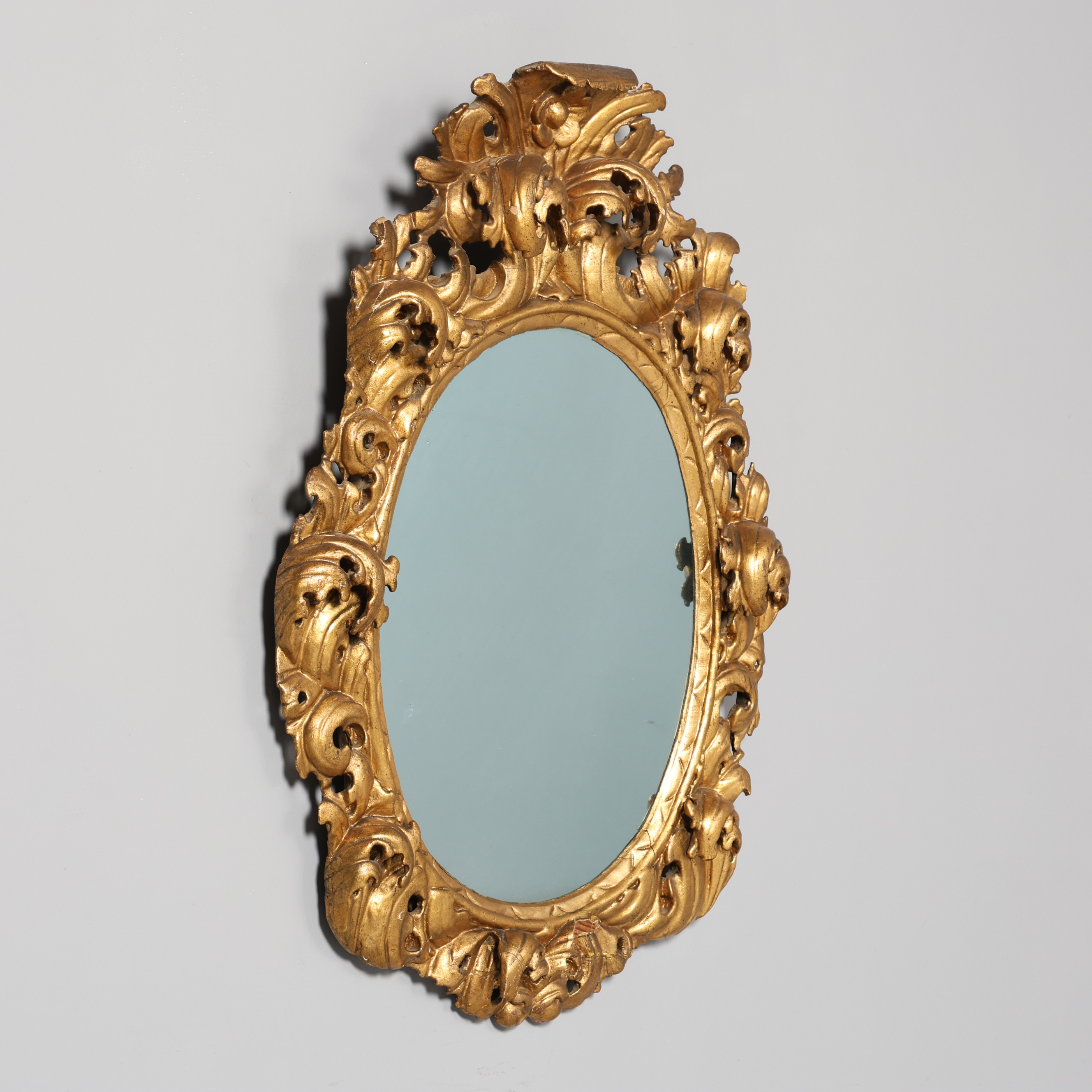 SPEGEL, barock, 1700-tal, skuren dekor, förgylld.