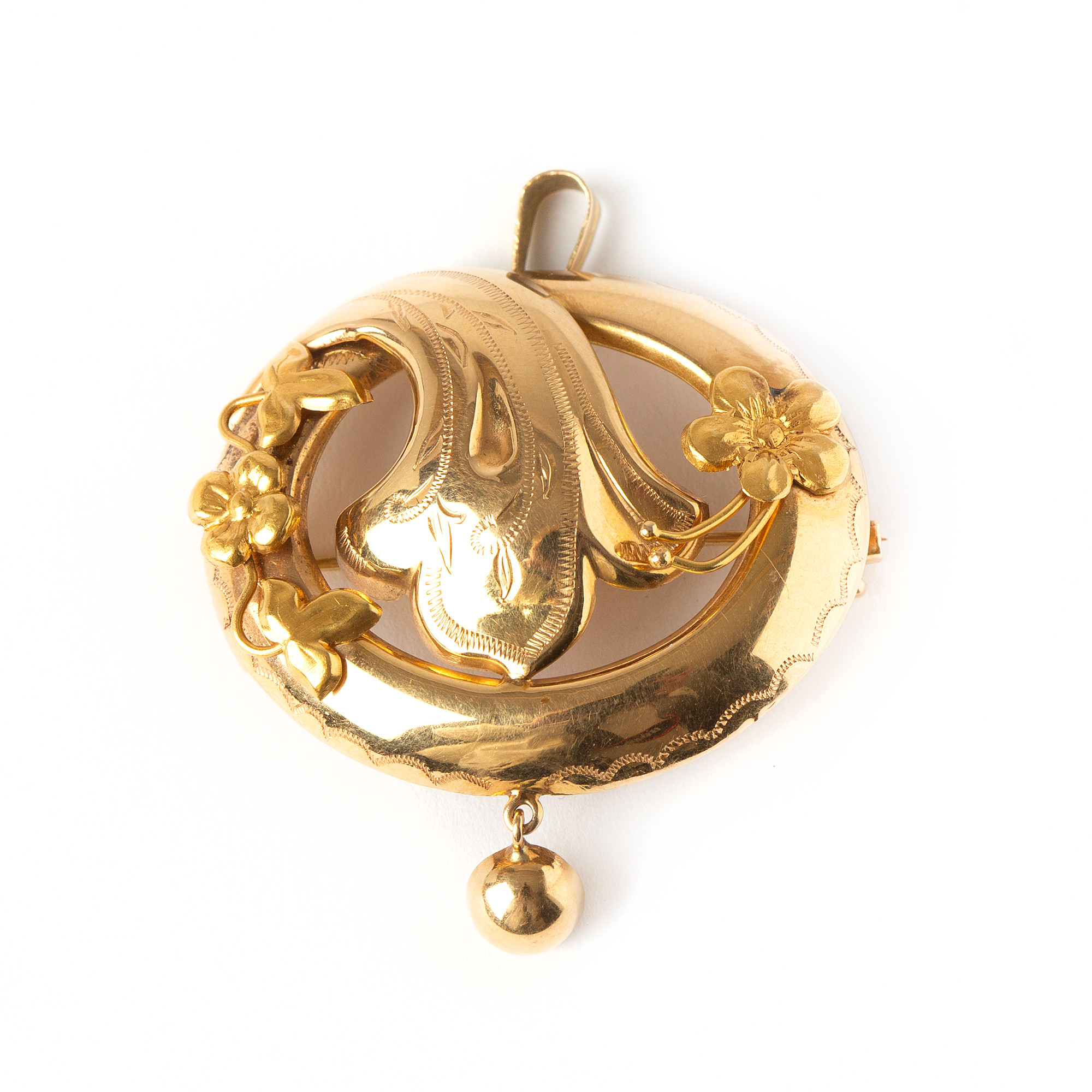 BROSCH, 18K guld, JOW, Stockholm, 1945.