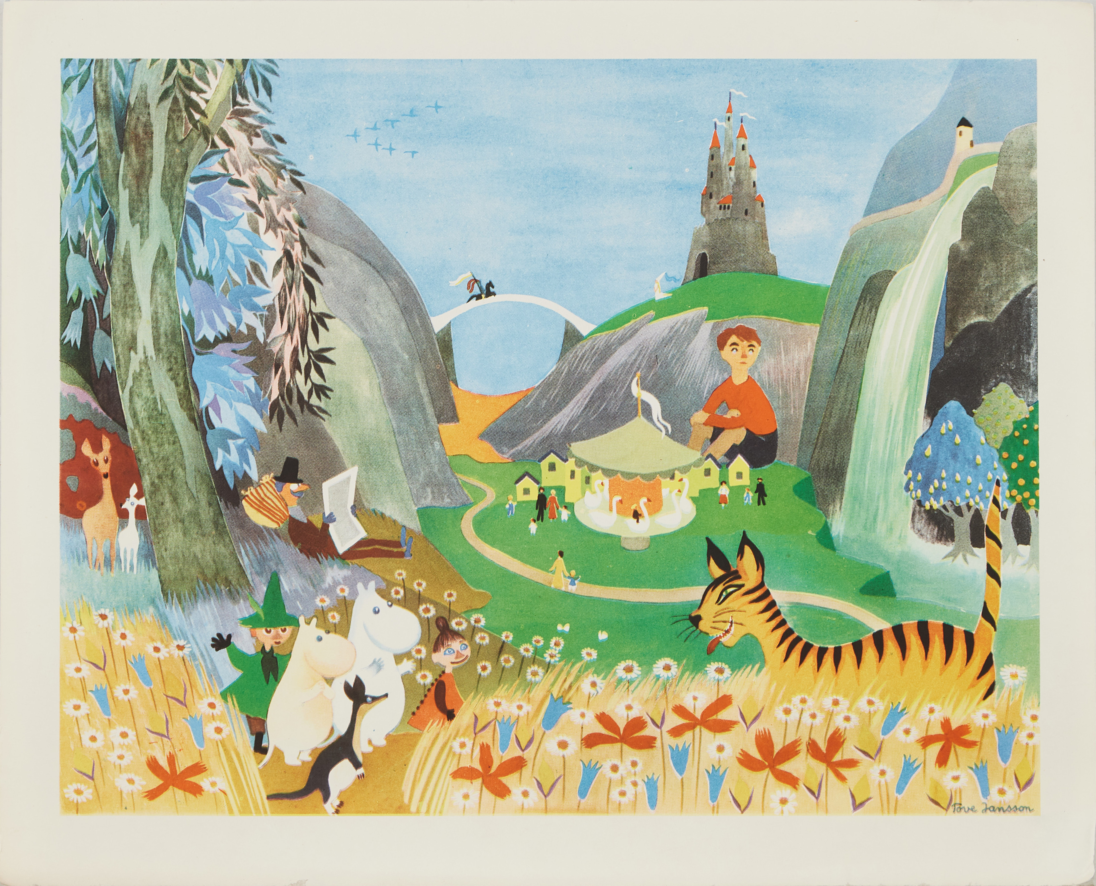 TOVE JANSSON. Barnkammartavla ”Karusellfest", Förlags AB Lindström & Co, Helsingfors 1952.