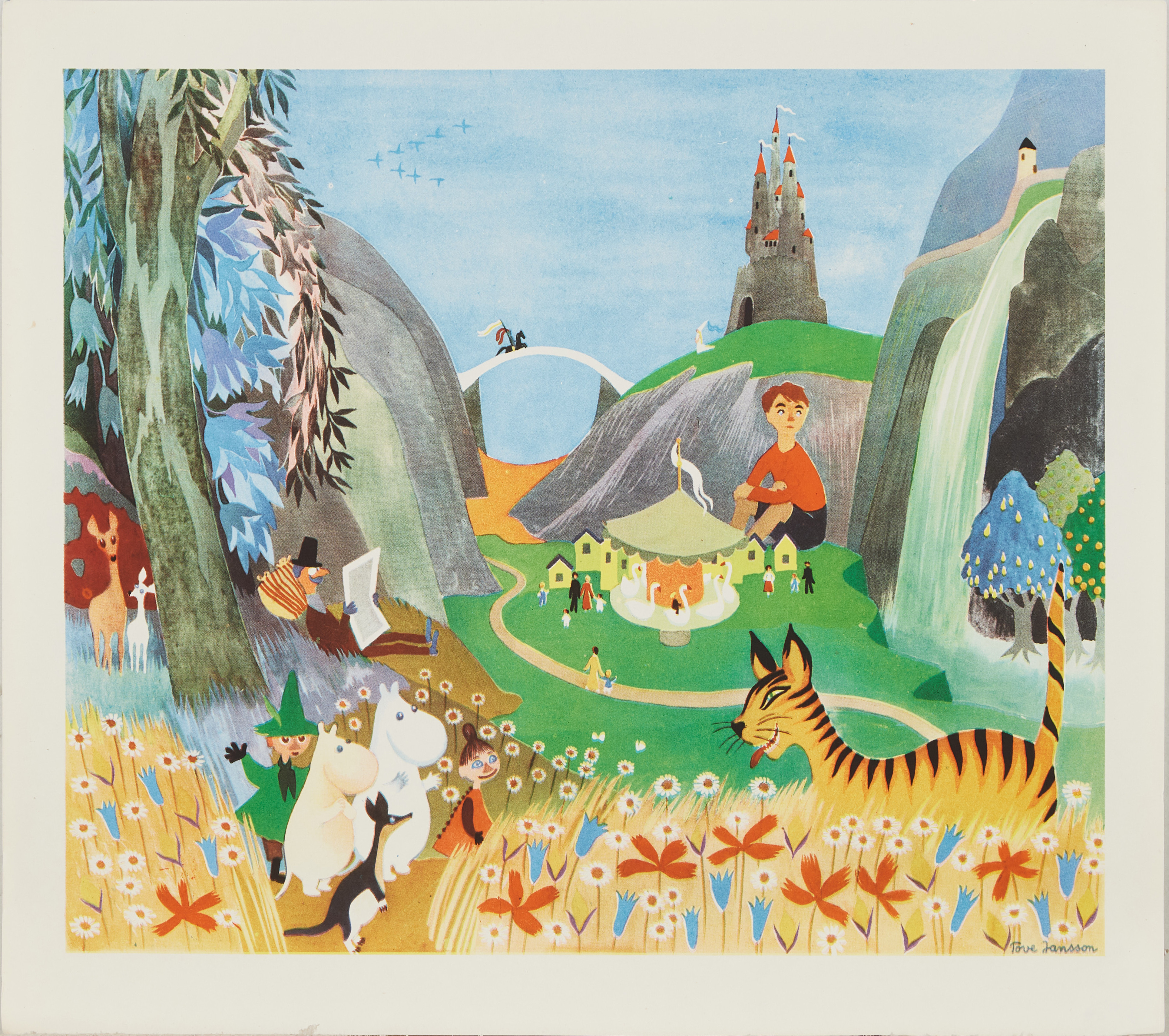 TOVE JANSSON. Barnkammartavla ”Karusellfest", Förlags AB Lindström & Co, Helsingfors 1952.