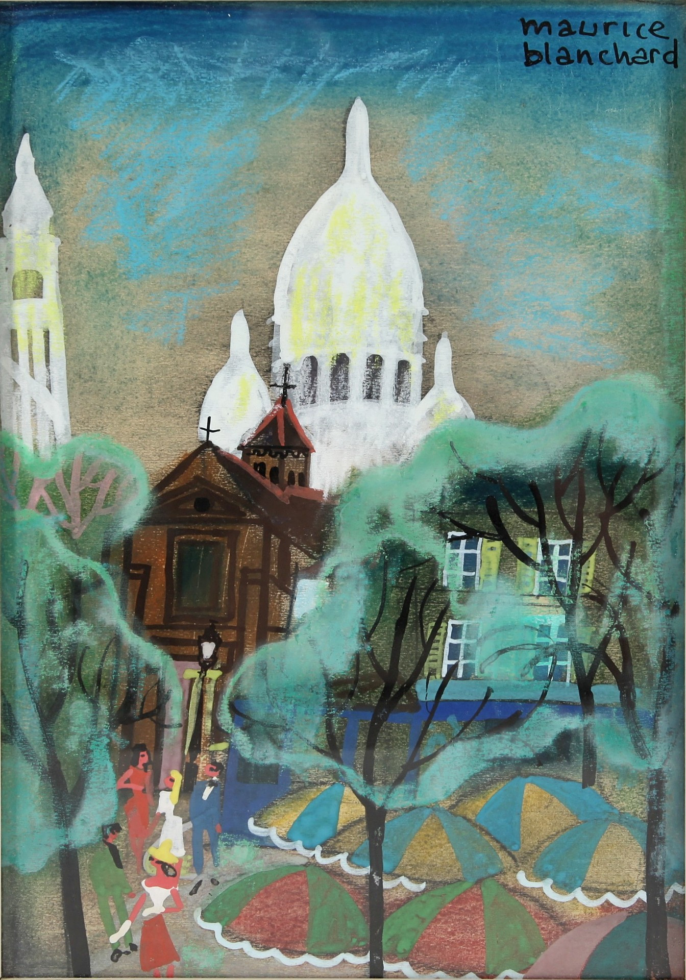 MAURICE BLANCHARD. 1890-1960. Måleri, Parismotiv, signerat.