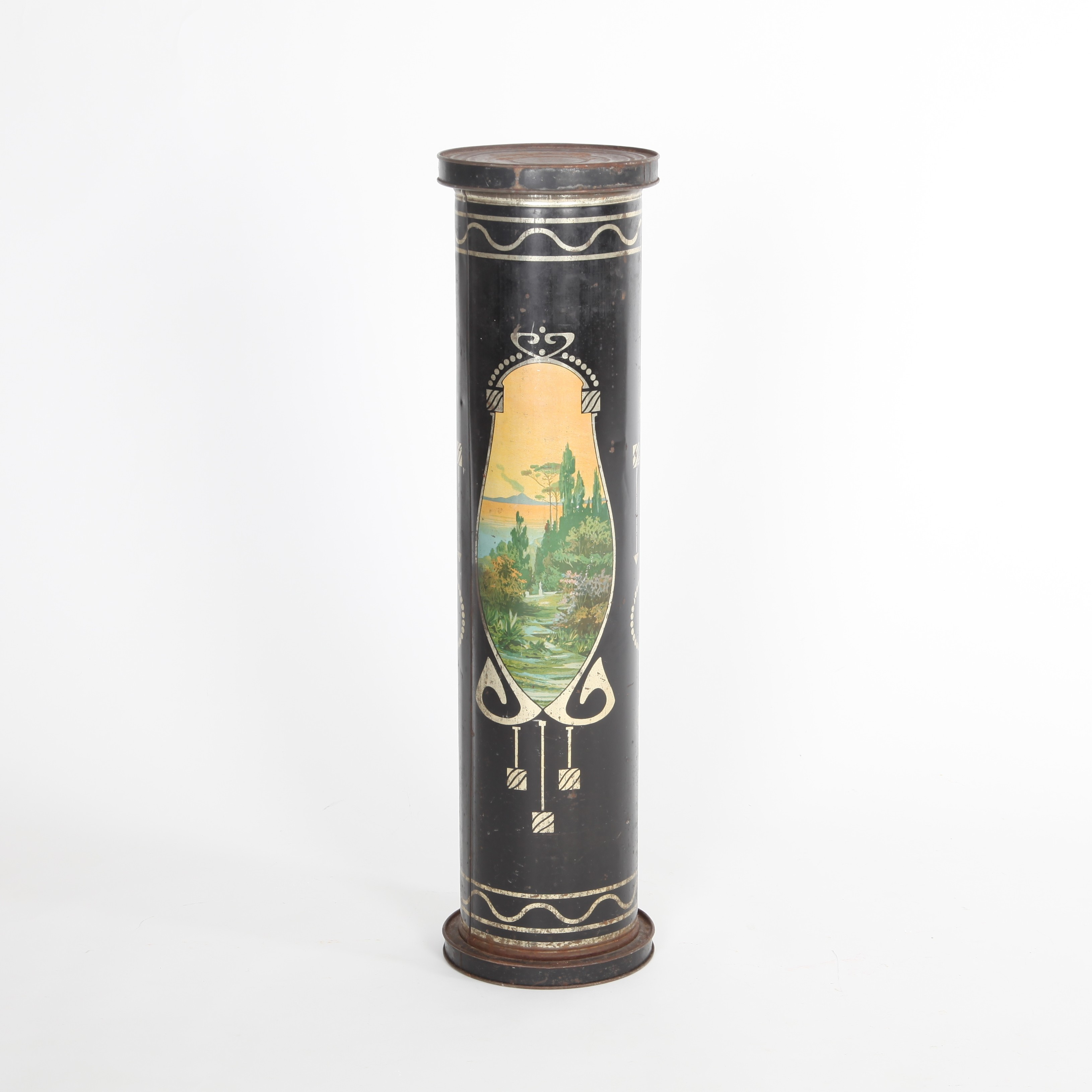 KOLONN/KONFEKTBURK MED LOCK, 78 cm hög, Hultmans Fabriker Malmö 1900-talets första del.