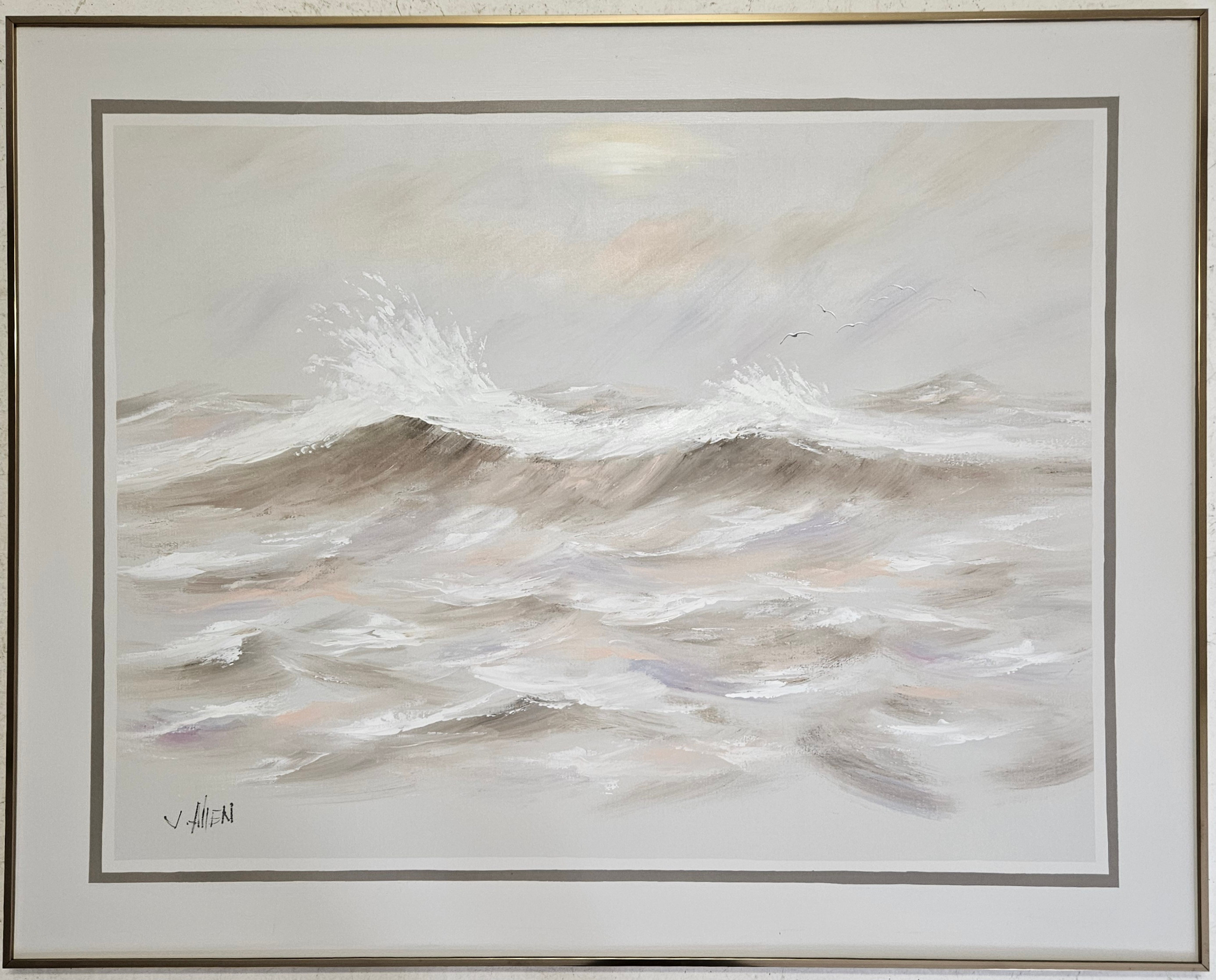 OIDENTIFIERAD KONSTNÄR. Olja på duk, signerad V Allen.