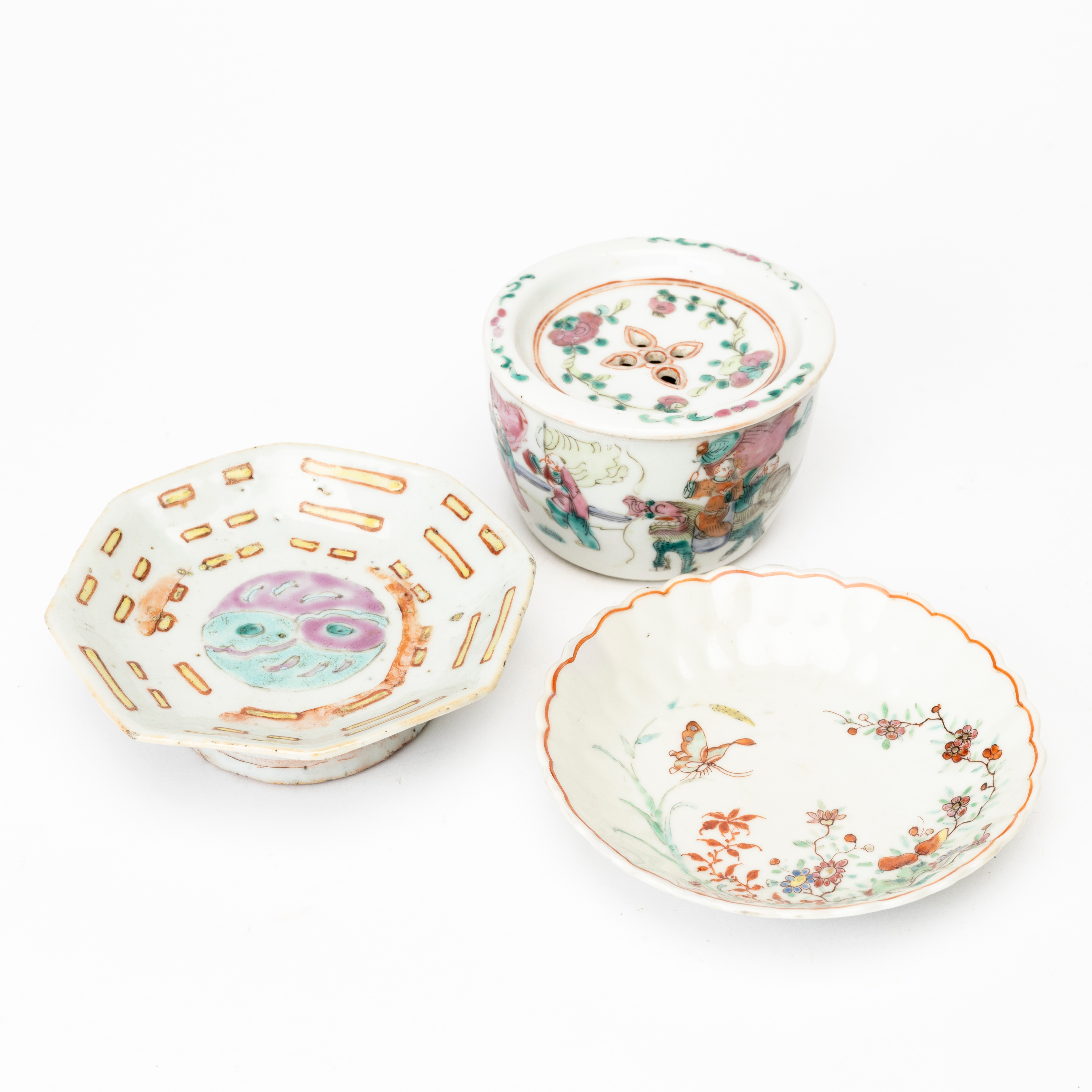 PORSLIN, 3 delar, Kina, 1700/1800-tal.