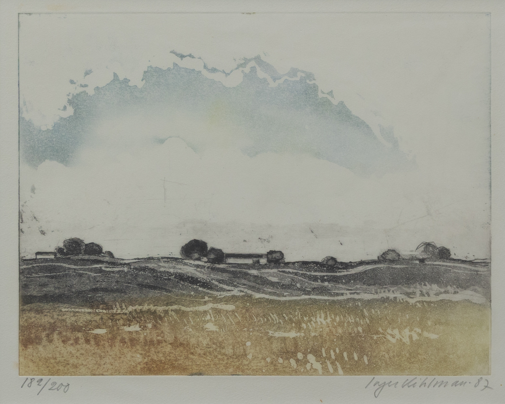 INGER KIHLMAN. Naturmotiv, 2 st, färgetsning, nr 182/200 och 114/200, signerade och daterade -87.