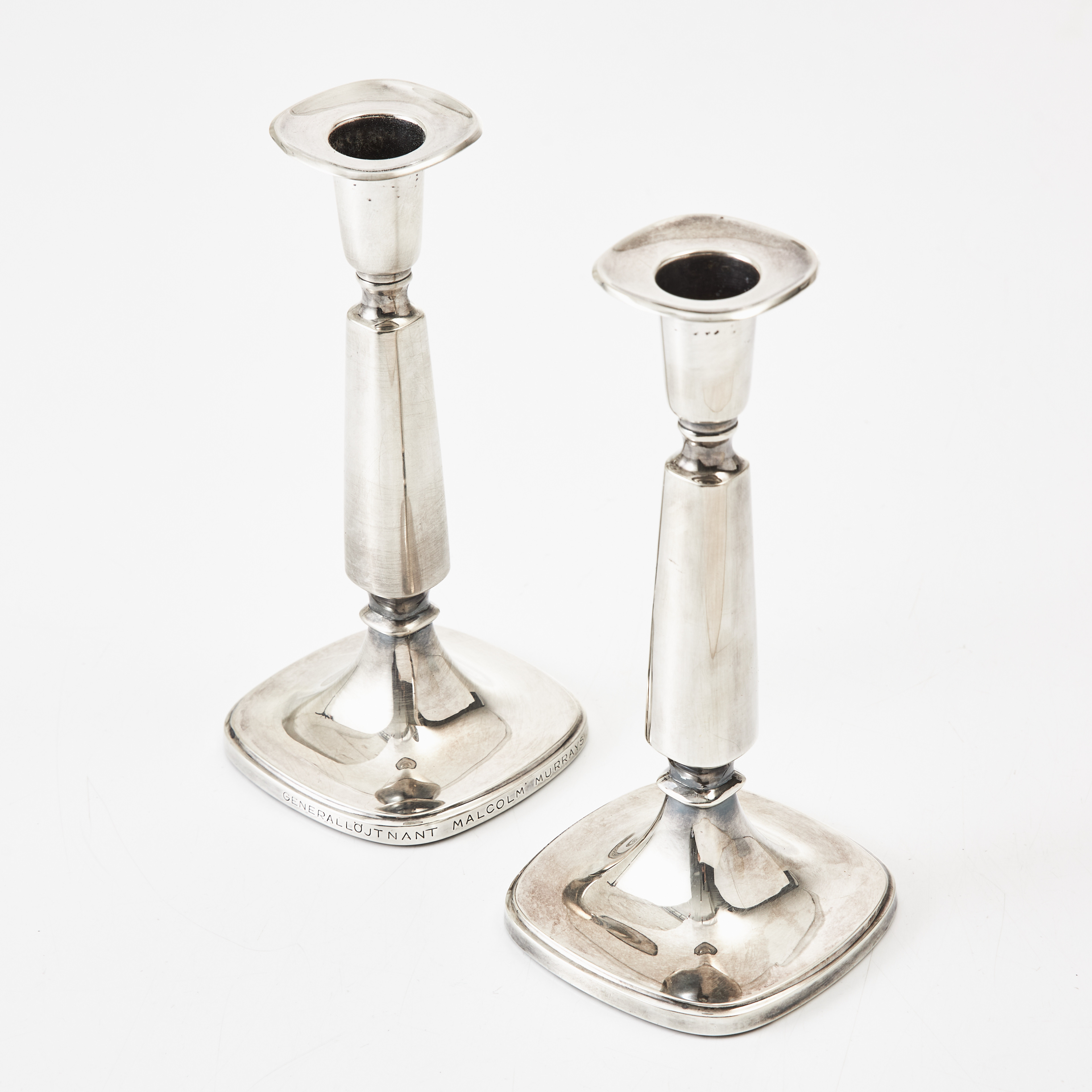 LJUSSTAKAR, ett par, silver, Thore Eldh, Ceson, Göteborg.