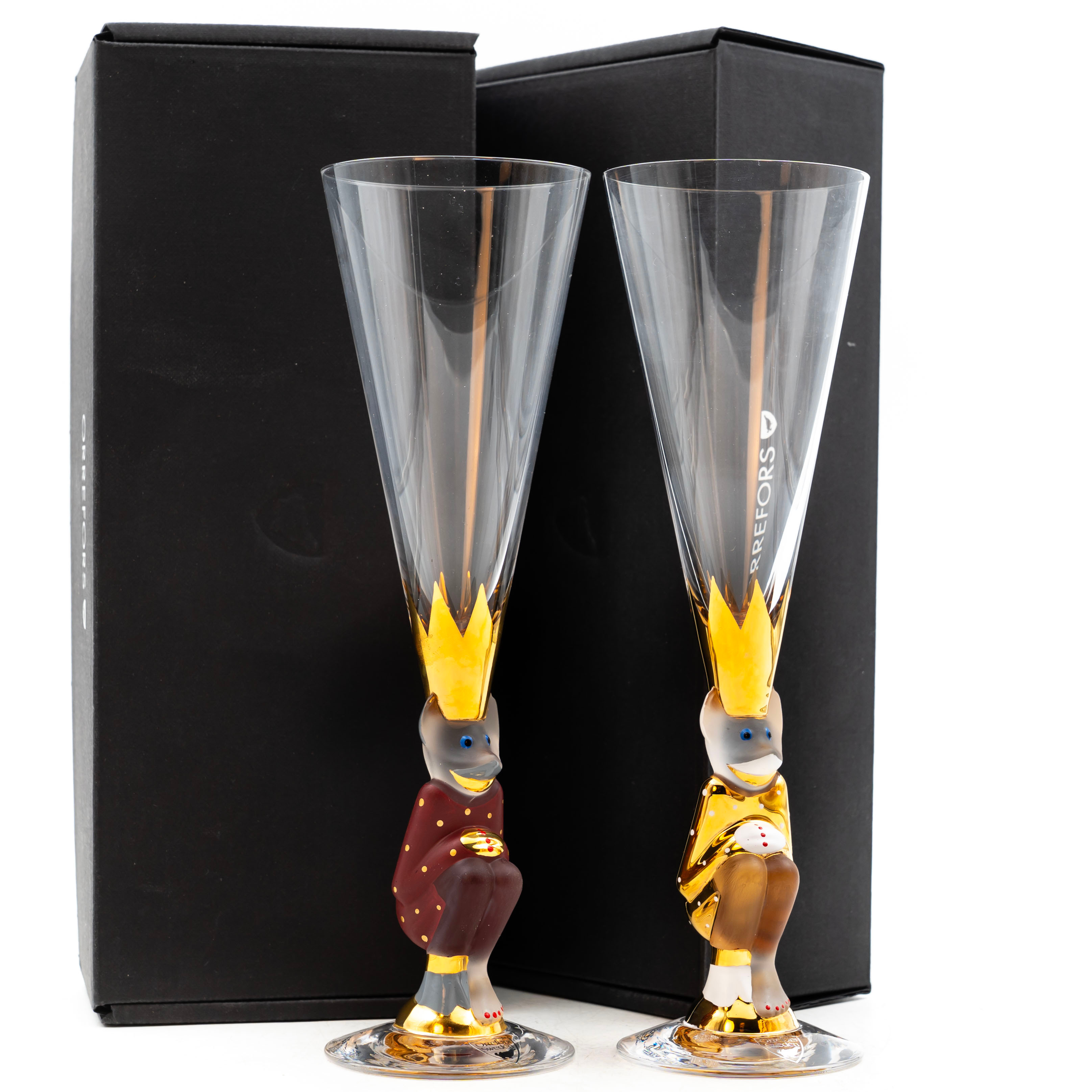 GUNNAR CYRÉN. Champagneglas "The sparkling devil" signerad.