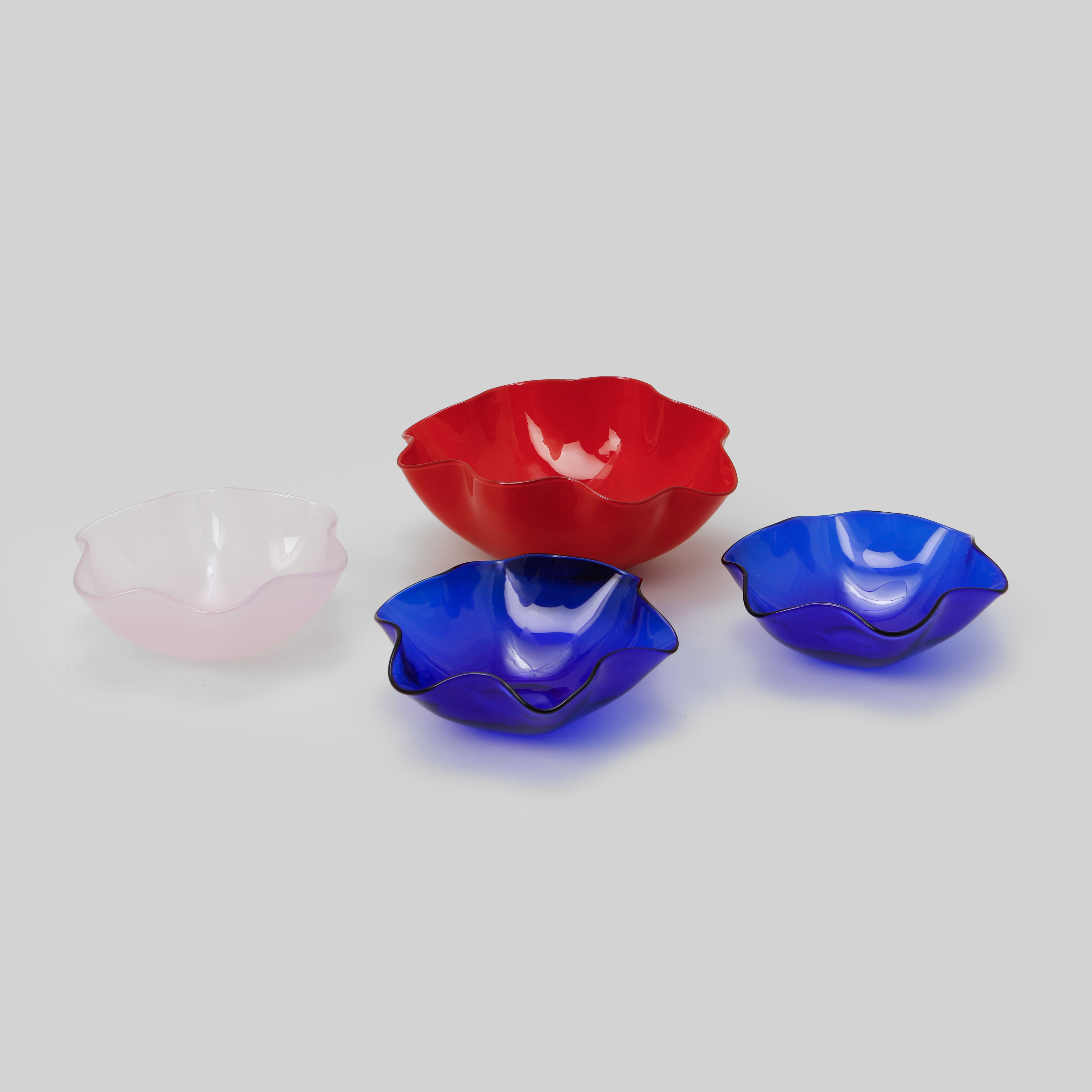 SVEN PALMQVIST. Glasskålar 4 st "Kantara", Orrefors.