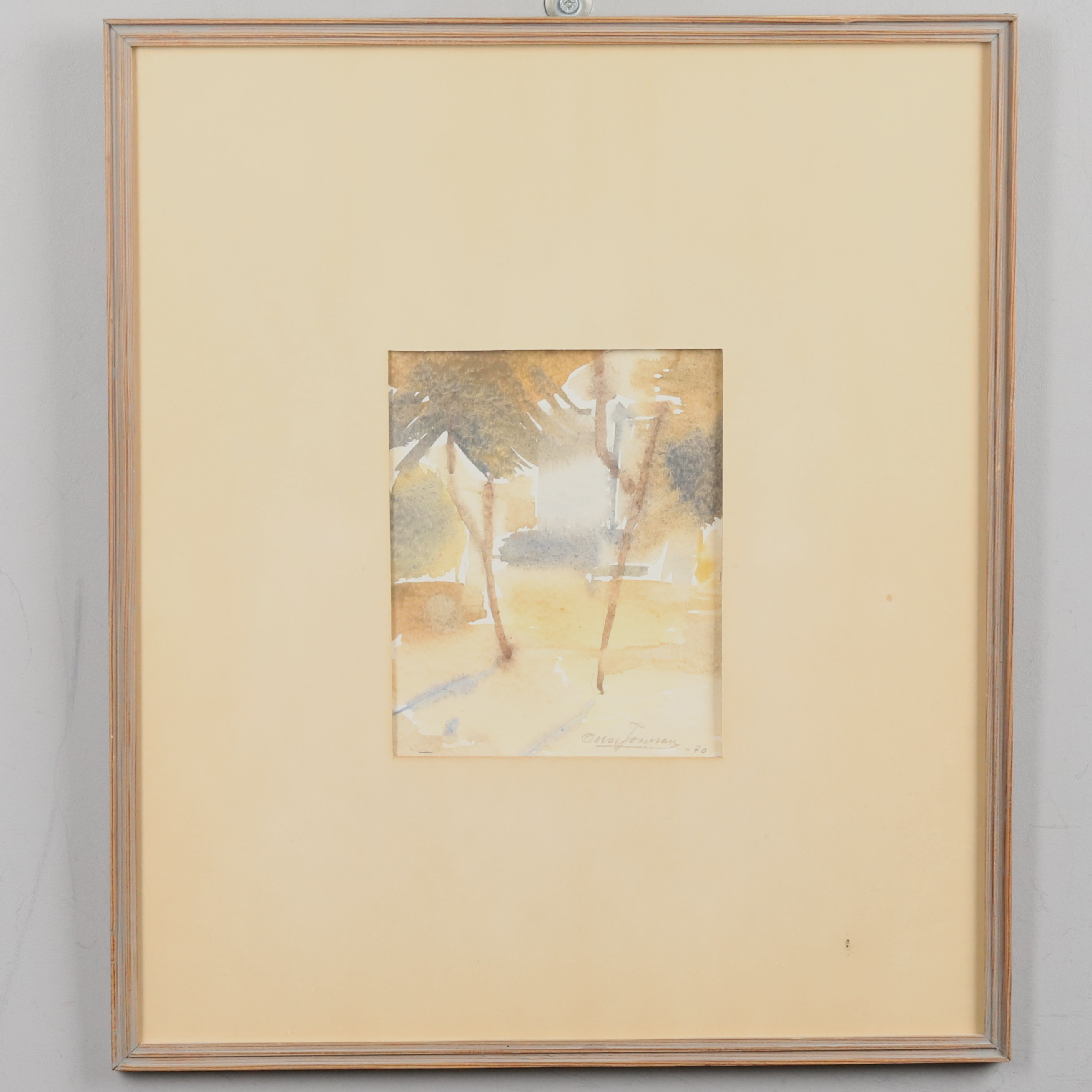 OSCAR JONSSON. Akvarell, signerad och daterad Oscar Jonsson 70, 1900 talet.