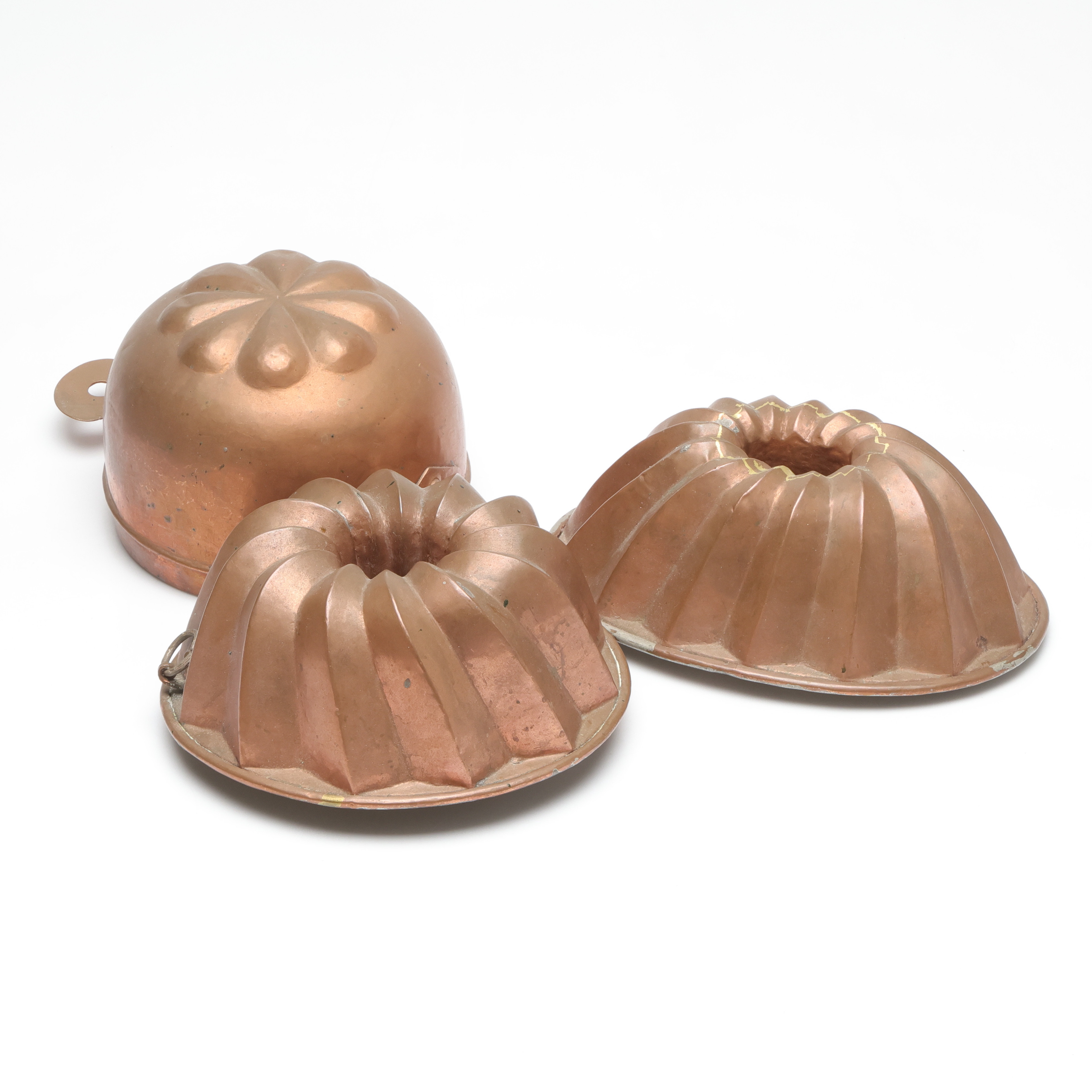 FORMAR, 3 st, koppar, troligen 1800-tal.