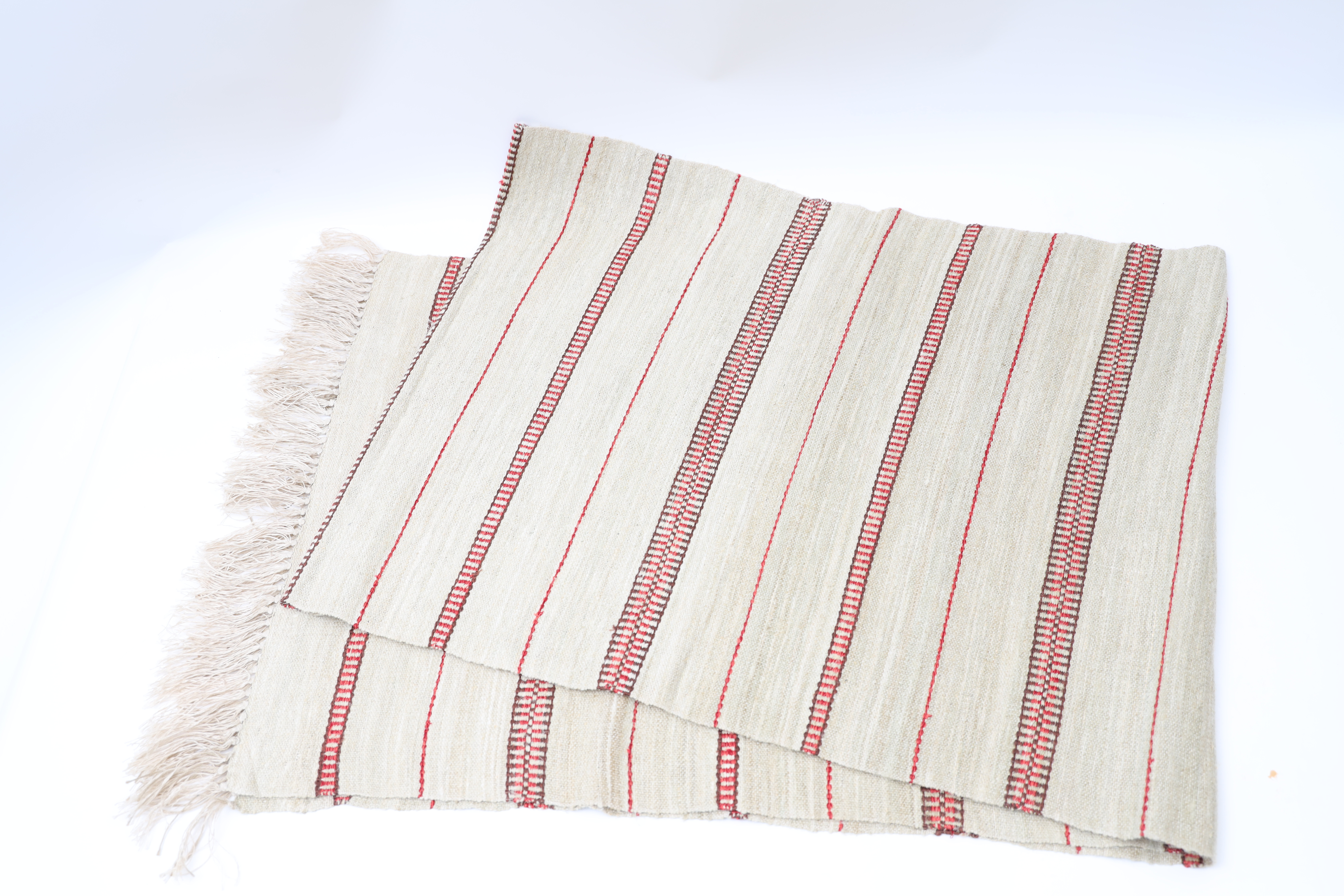 VÄVD LINNEDUK MED FRANS.