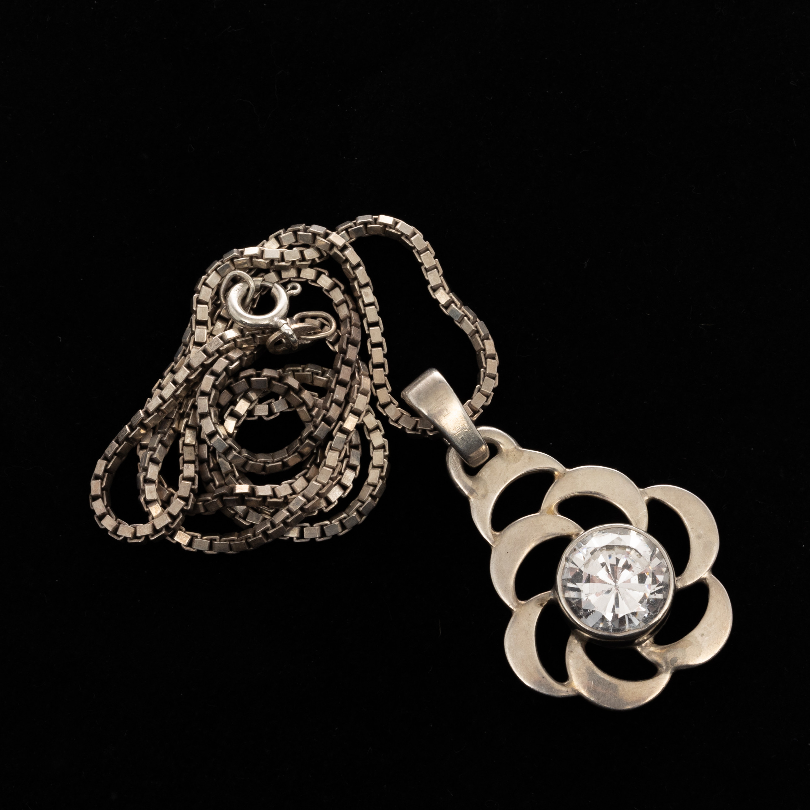 COLLIER, Sterlingsilver, Bergskristall, Margareta Högberg, 1988.