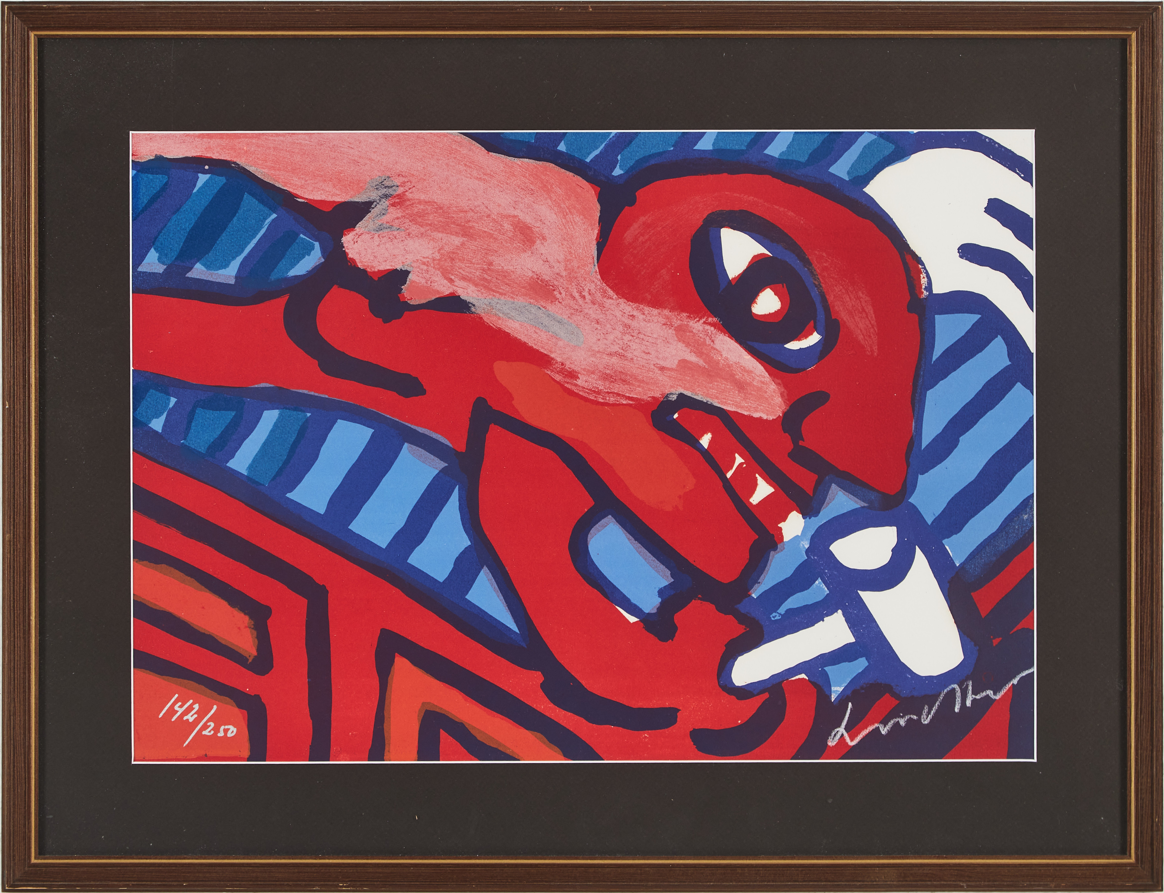 BENGT LINDSTRÖM. Figurkomposition, färglitografi, signerad och numrerad 142/250.
