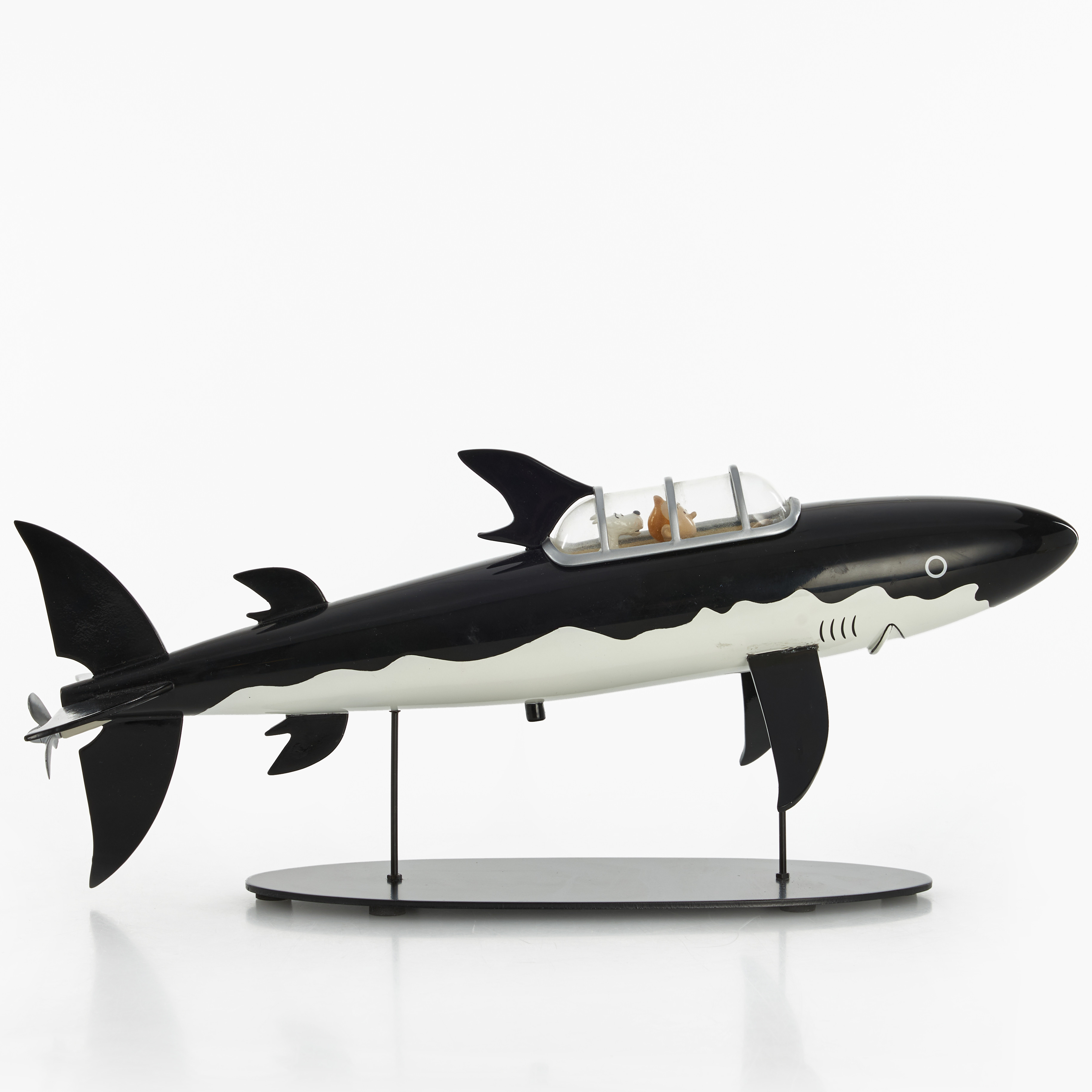 TINTIN. Samlarfigur, Haj-ubåt, Moulinsart, Herge, Belgien, tillverkad 2006.